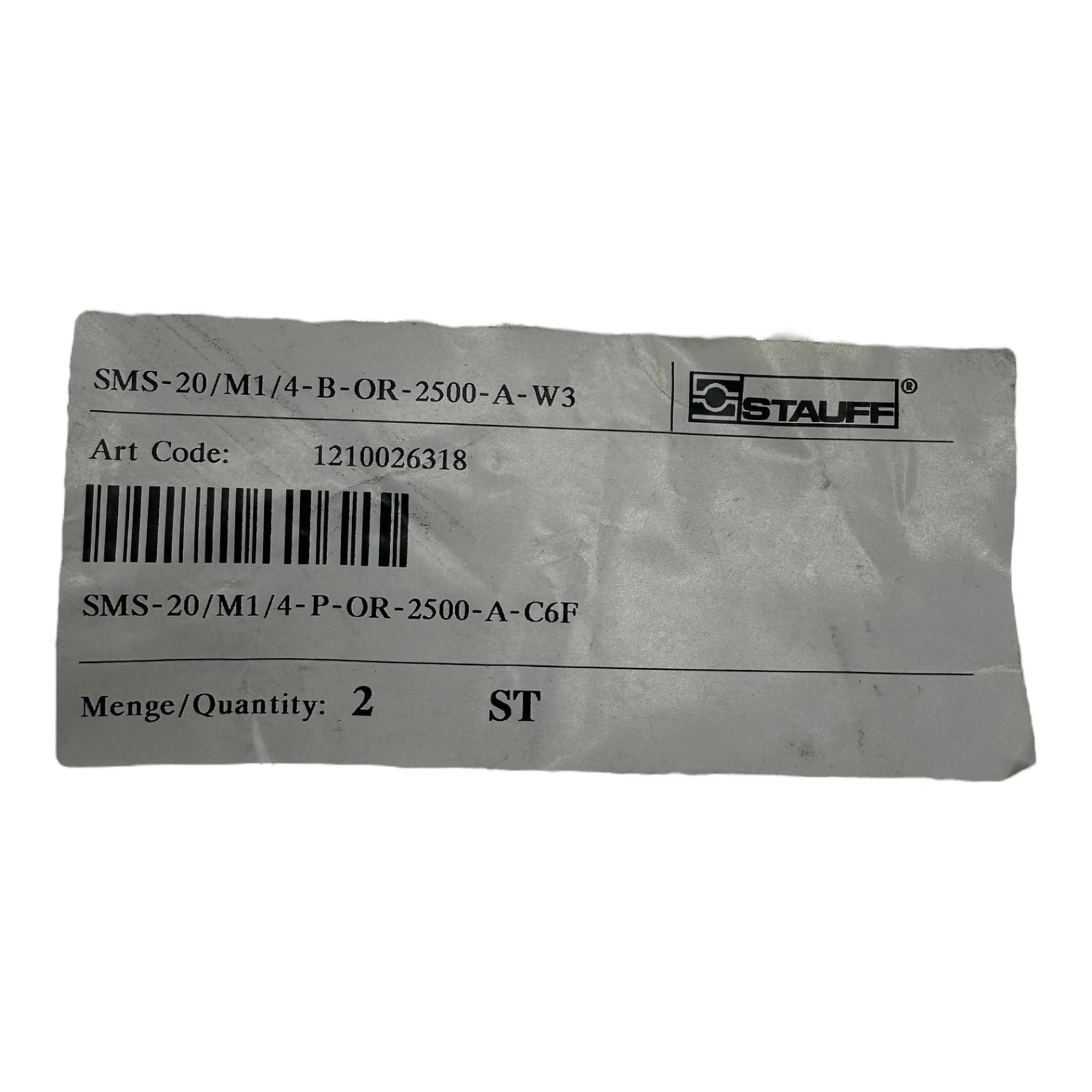Stauff SMS-20/M1/4-B-OR-2500-A-W3 Druckmessschlauch 2 Stück Hydraulik
