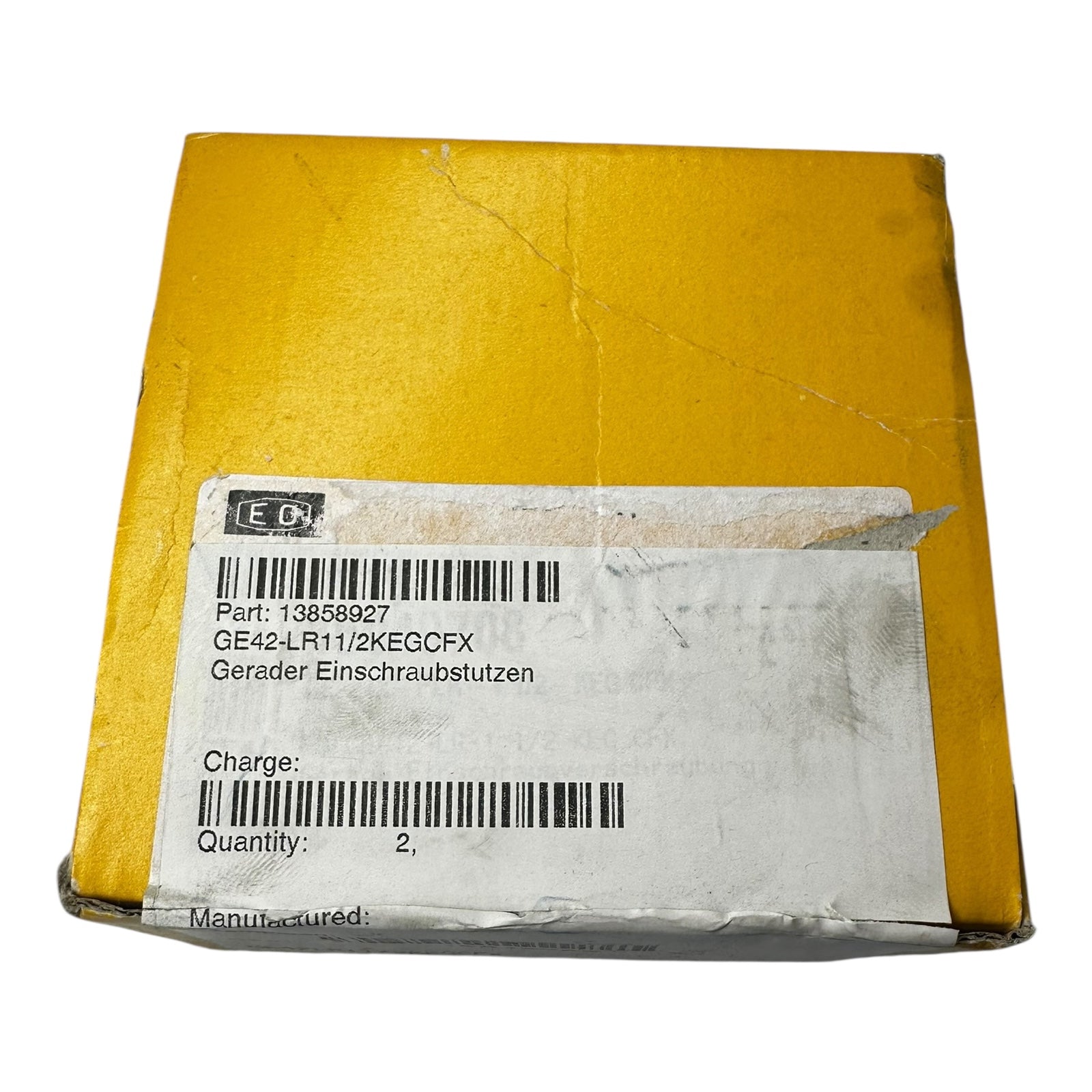 2x EG GE42-LR11/2KEGCFX Einschraubstutzen Stahl gerade Außengewinde Adapter