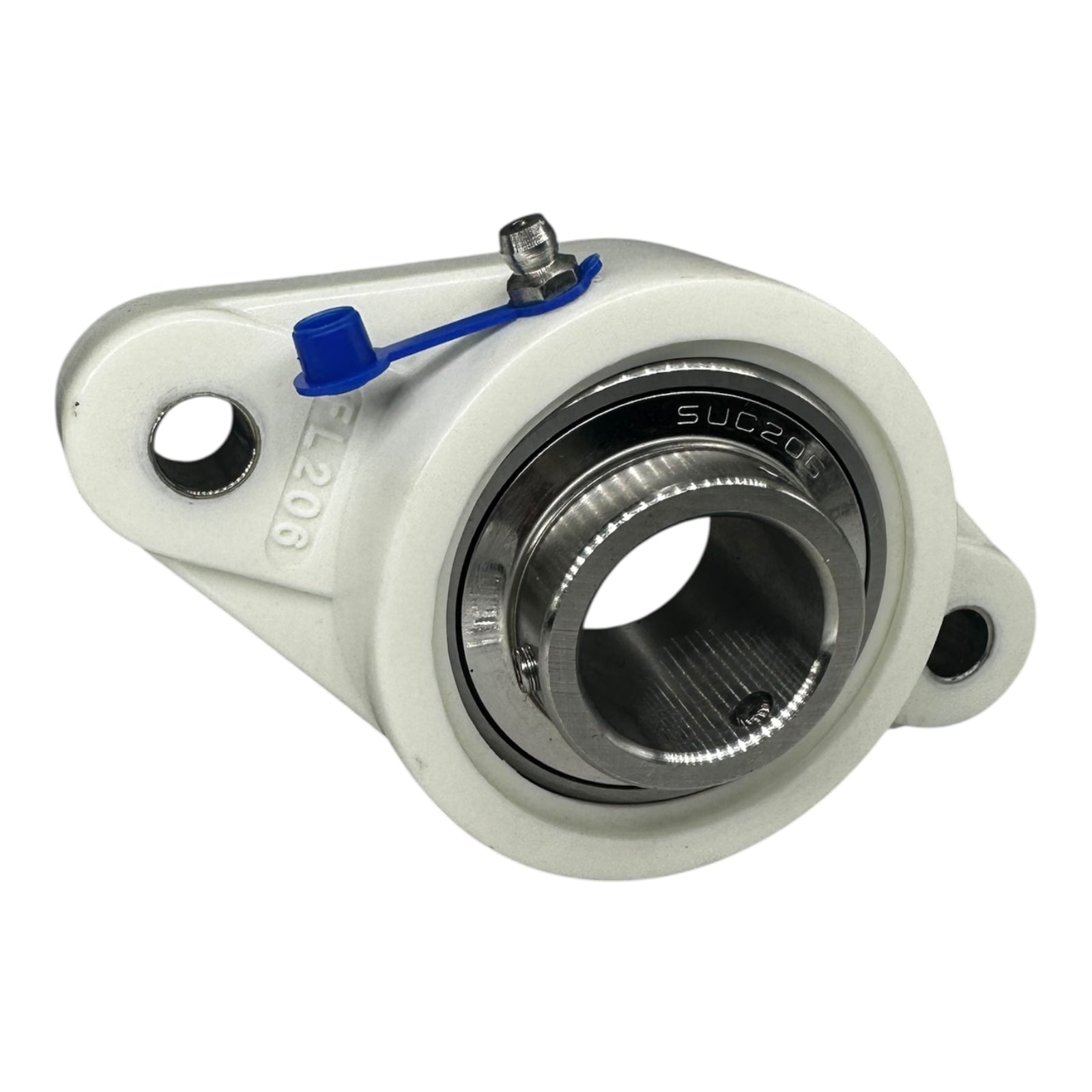 KML TP-FL206 Kunststoff Flanschlager 2-Loch Ø30 mm Gehäuselager SUC206 weiß