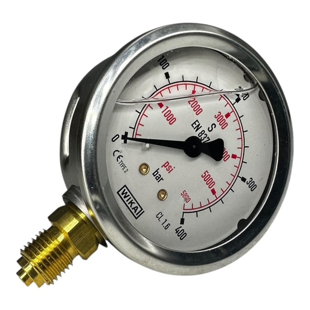 WIKA Manometer EN837 0–400 bar 0–5800 psi G1/4” unten Ø63mm CL1.6 NEU
