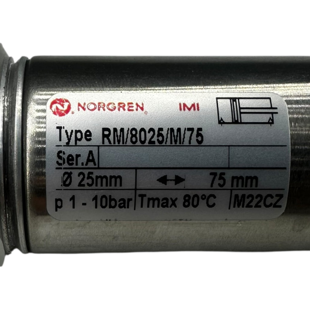 Norgren Pneumatikzylinder RM/8025/M/75 Ø25mm Hub 75mm 10bar Edelstahl Neu