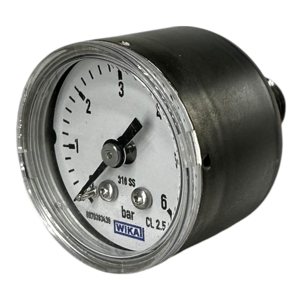 WIKA Manometer 0-6 bar Edelstahl 316 SS Druckmesser G1/4 Anschluss CL 2.5