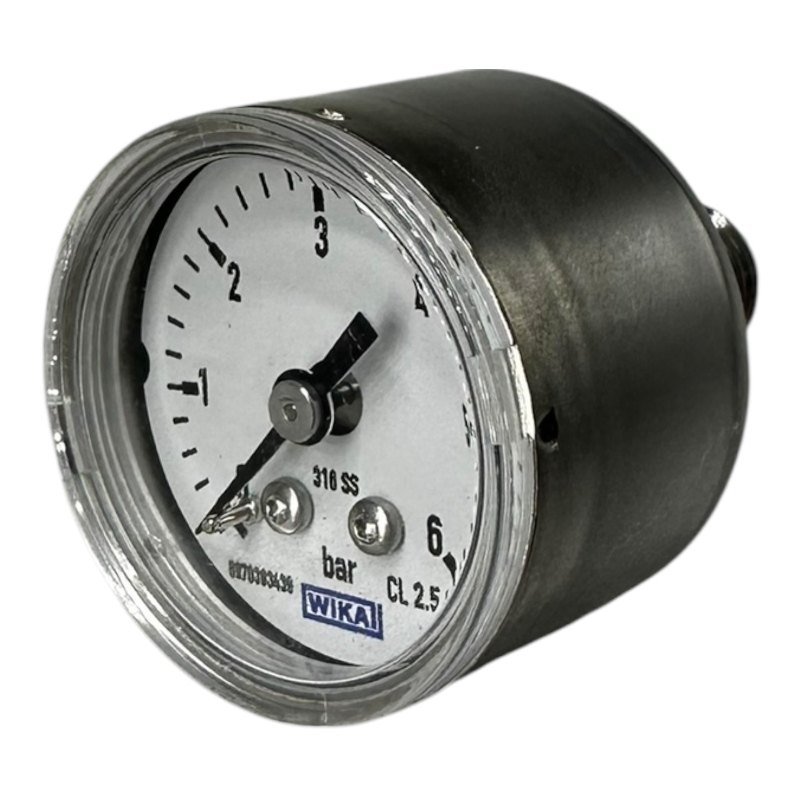 WIKA Manometer 0-6 bar Edelstahl 316 SS Druckmesser G1/4 Anschluss CL 2.5