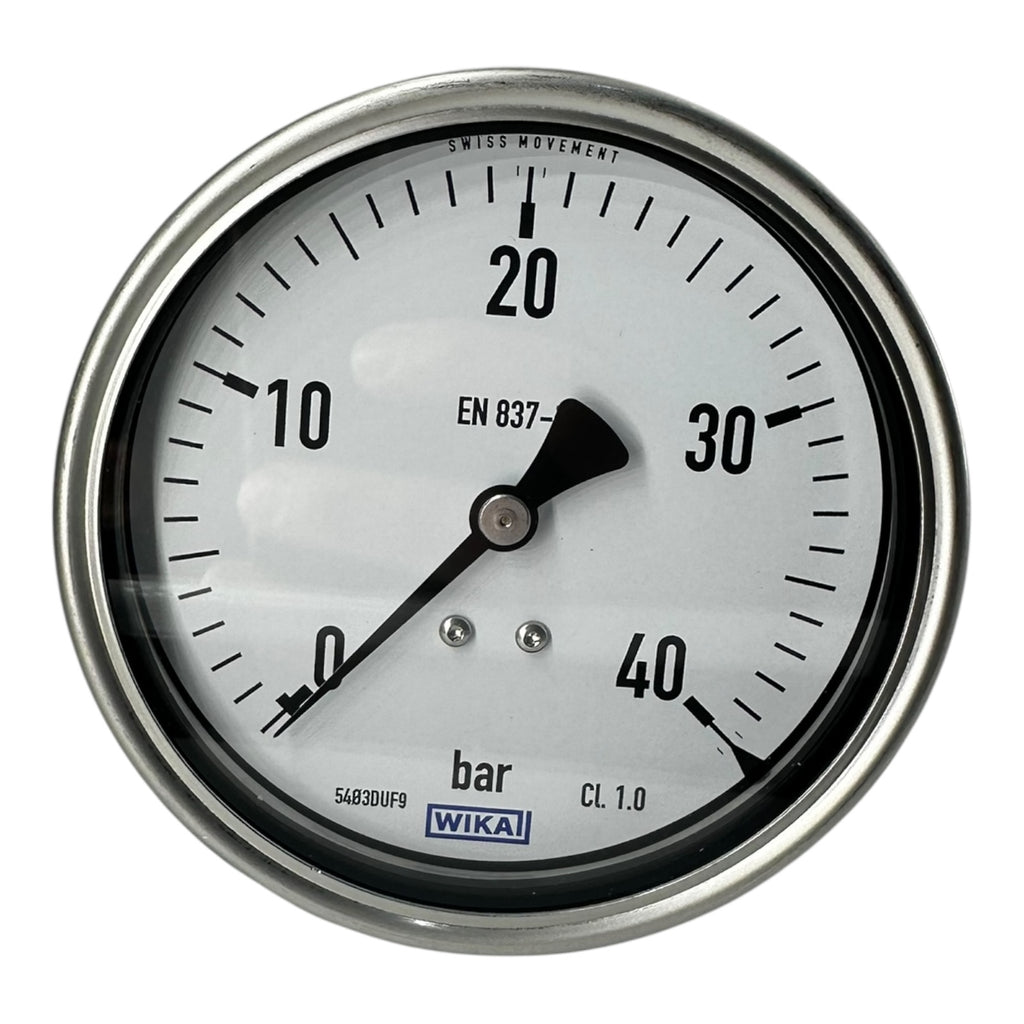 WIKA Manometer 212.20.100 40 bar G1/2B hinten exzentrisch 100mm Druckmesser