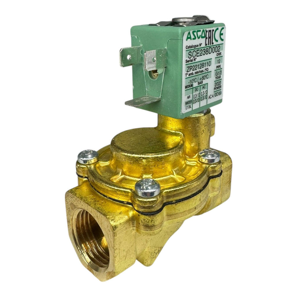 ASCO Magnetventil SCE238D002 G1/2 24/50-60V Messingventil Luft Wasser Öl 10bar
