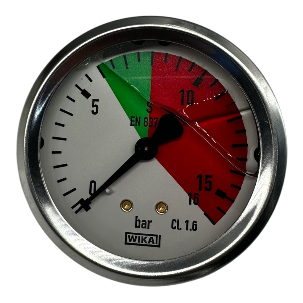 WIKA Manometer 213.53.063 0–16 bar G1/4B CL 1.6 Edelstahlgehäuse farbskala Neu