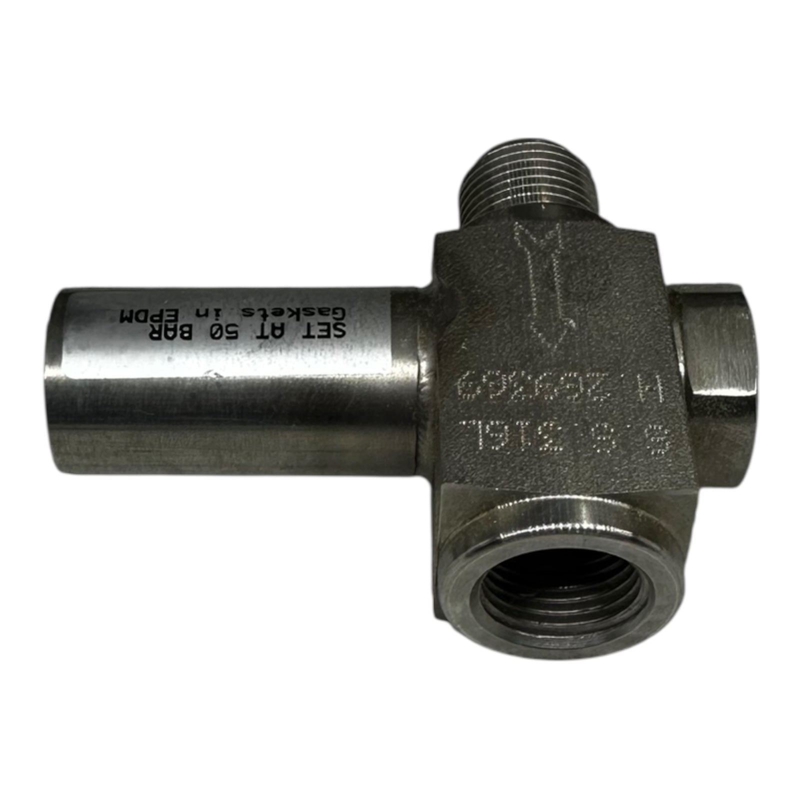 Sicherheitsventil Edelstahl 1/2” G Set 50 bar EPDM Dichtung Überdruckventil Neu