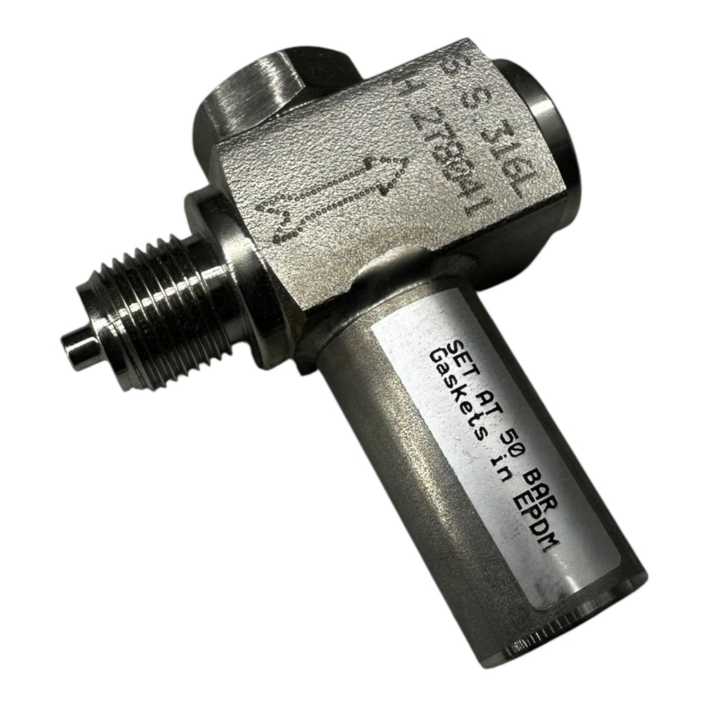 Sicherheitsventil Edelstahl 316L G1/2 Außengewinde Set 50 bar EPDM Dichtung Neu