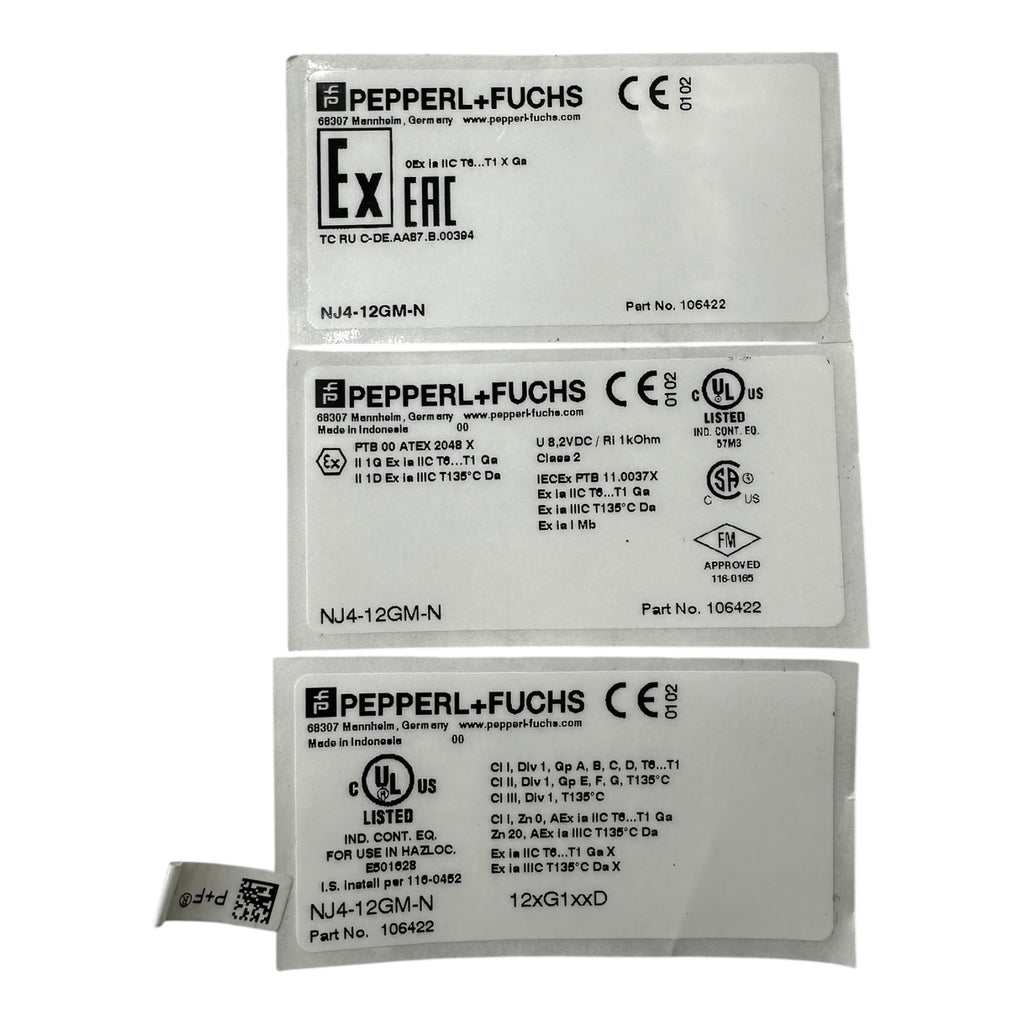 Pepperl+Fuchs NJ4-12GM-N Induktiver Sensor M12 12mm ATEX EX 106422 NEU