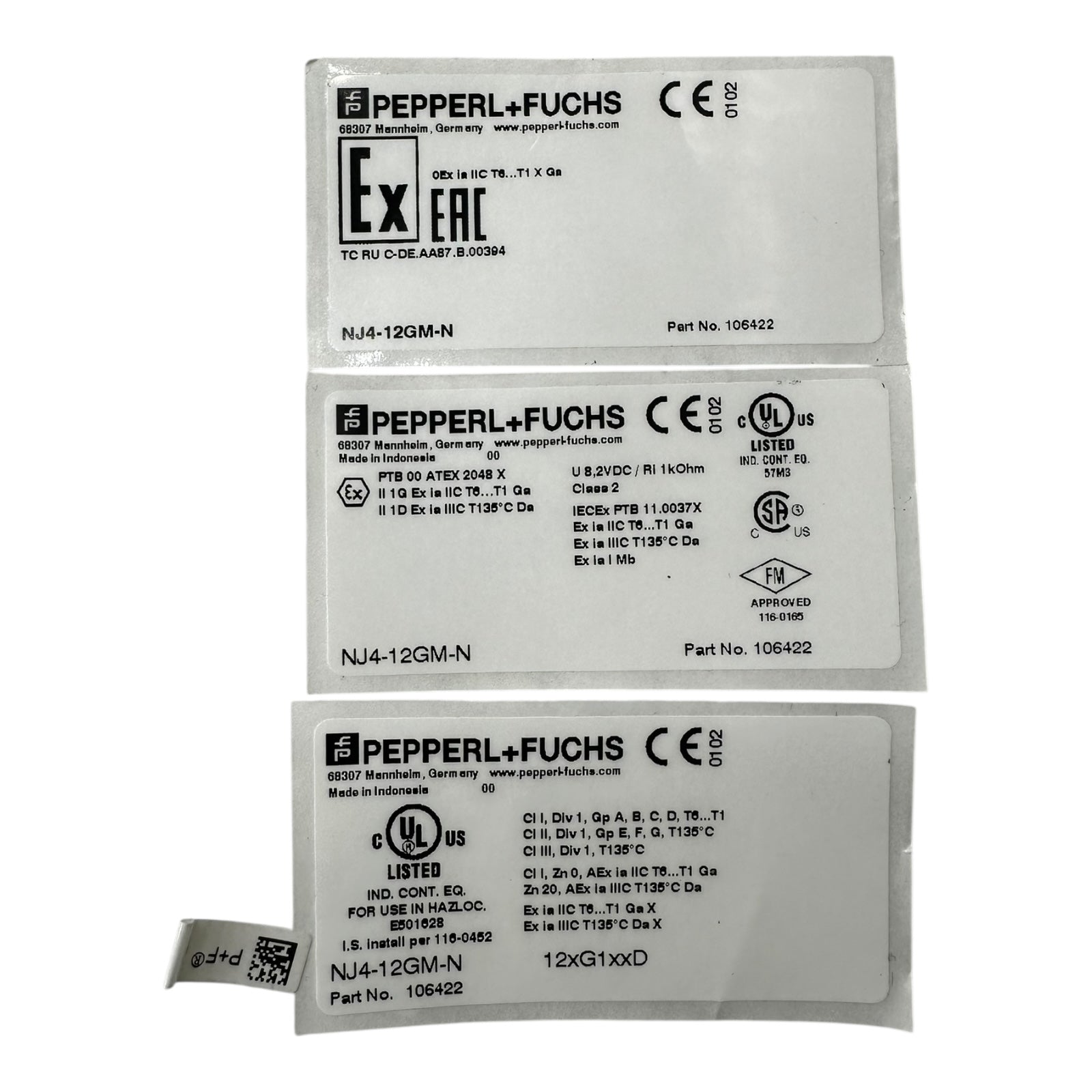 Pepperl+Fuchs NJ4-12GM-N Induktiver Sensor M12 12mm ATEX EX 106422 NEU