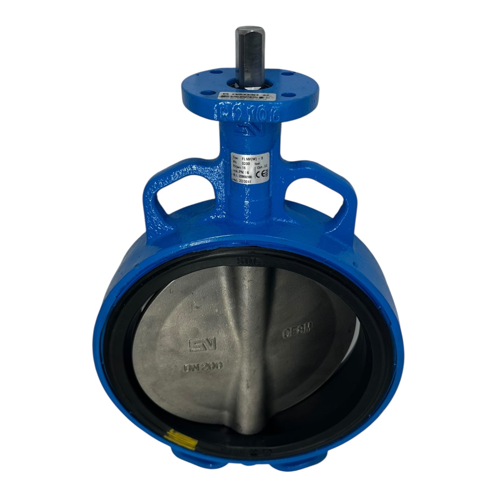 Sigeval FLNV(W)-5 Zwischenflanschklappe DN200 PN16 VITON CF8M Edelstahlventil