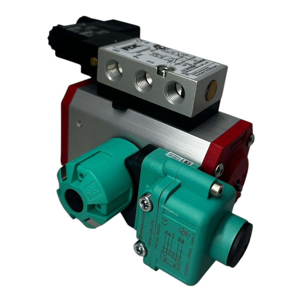 END Kugelhahn DN15 PN40 mit Pneumatik Antrieb RX Ventil P+F Sensor NEU