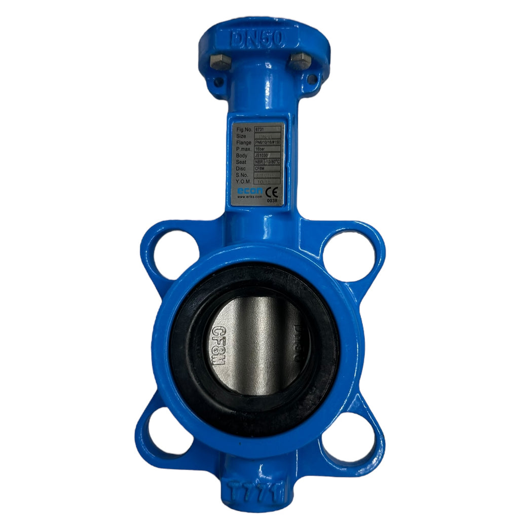 Econ Absperrklappe DN50 PN16 CF8M NBR mit Pneumatik Antrieb RX P+F Sensor NEU