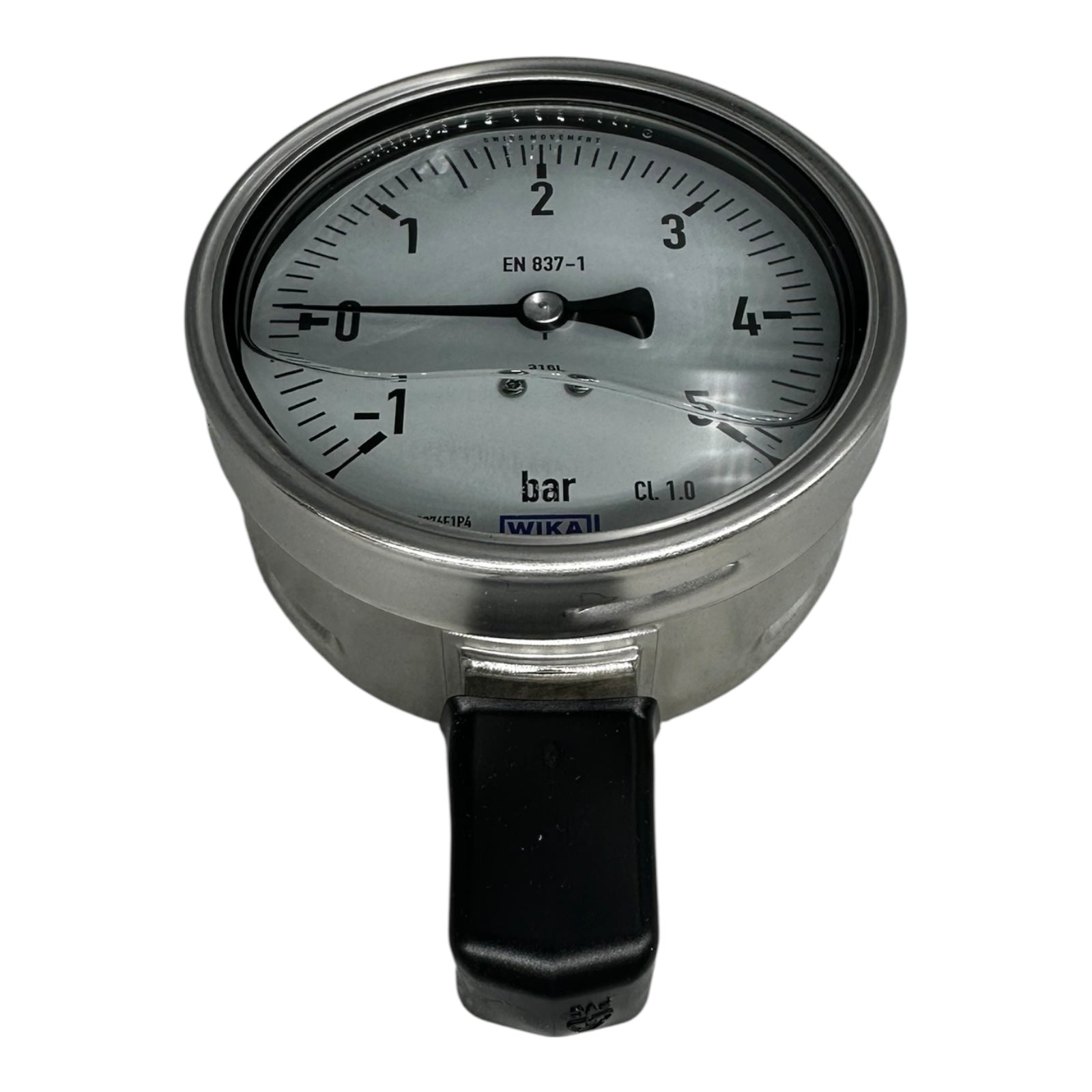 WIKA Manometer 233.50.100 -1/+5 bar G1/2B Edelstahl 316L EN837-1 neu