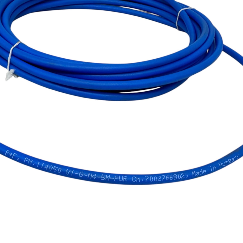 2x Pepperl+Fuchs V1-G-N4-5M-PUR Anschlusskabel M12 Sensorleitung 5m blau neu