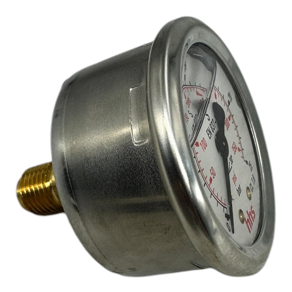 2x WIKA hhs Manometer 0–25 bar 0–350 psi G1/4B EN 837 CL 1.6 Druckmessgerät