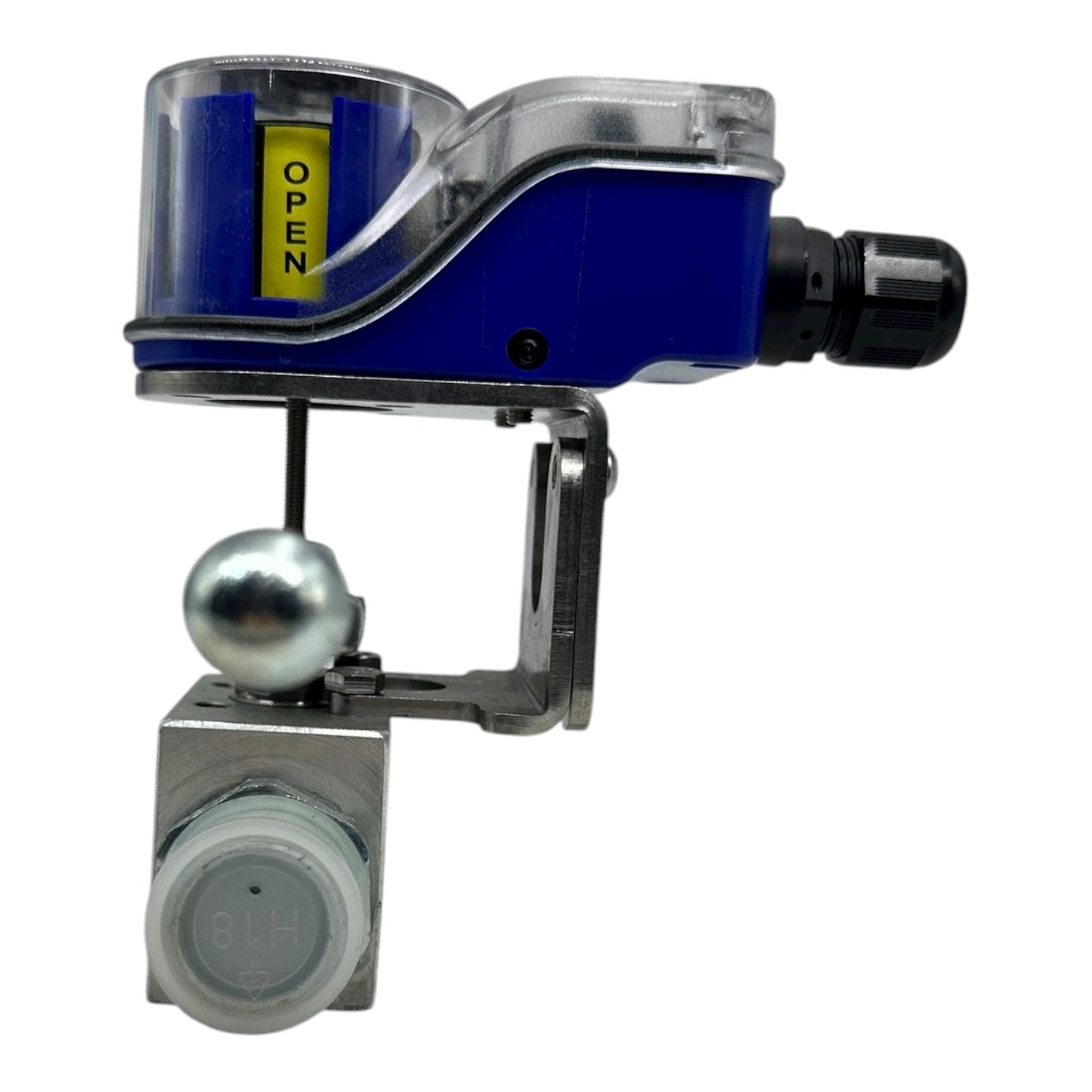 Böhmer Kugelhahn DN16 PN400 S355J2C-C mit RX IP2M01 Stellungsanzeige neu