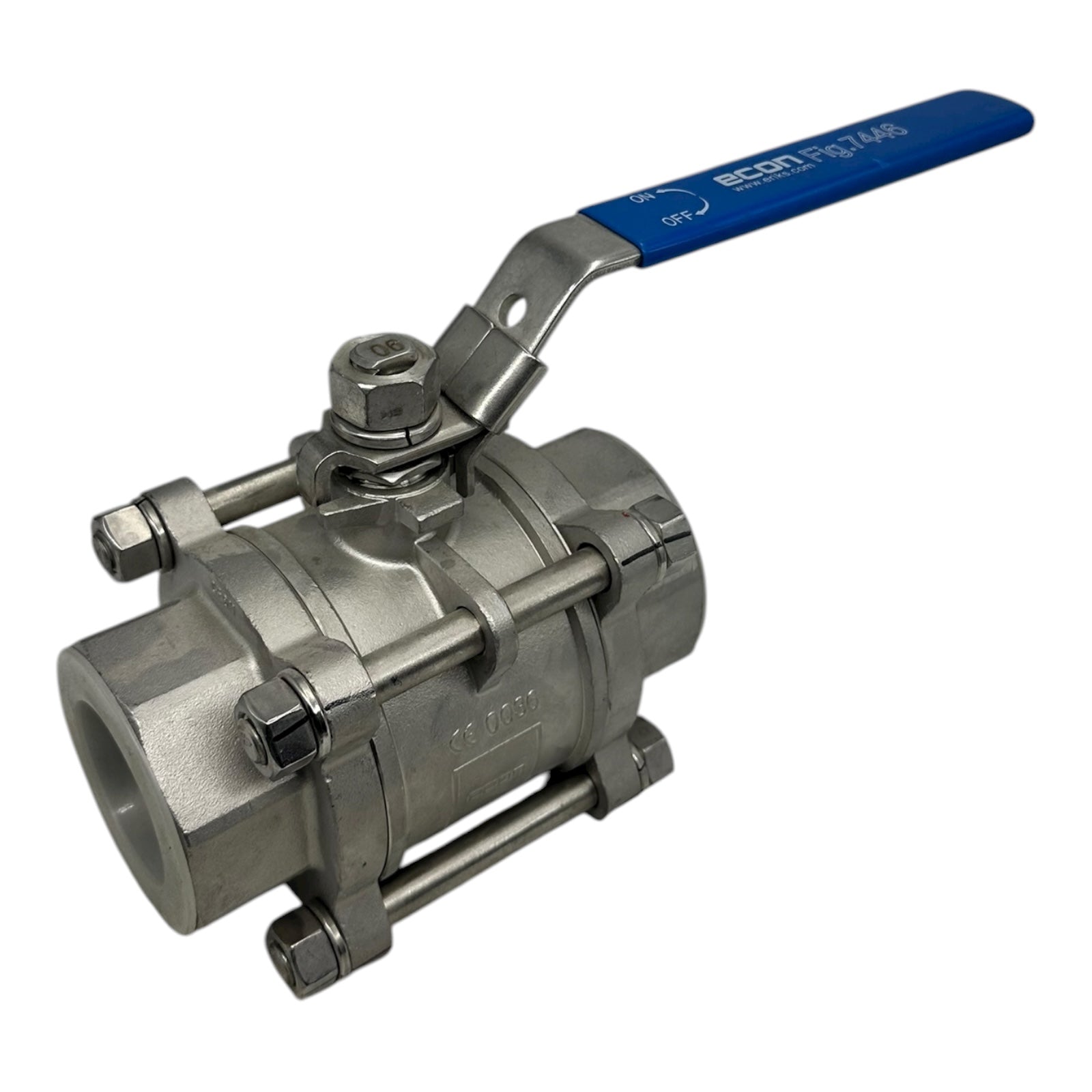 Econ Fig.7446 Kugelhahn DN259 2½” Edelstahl 1.4408 1000WOG PN69 PTFE