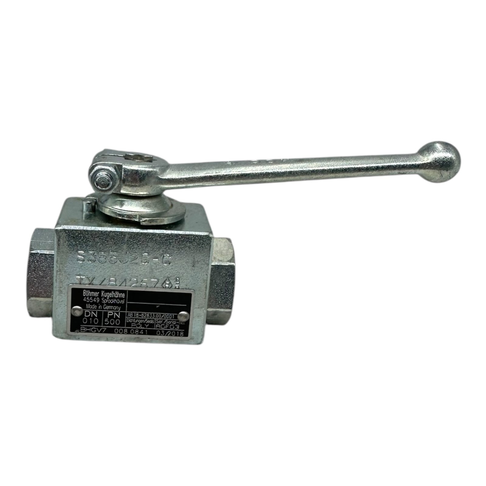 Böhmer Kugelhahn DN10 PN500 BHGV7 AB18-82833.00/0001 Hydraulik