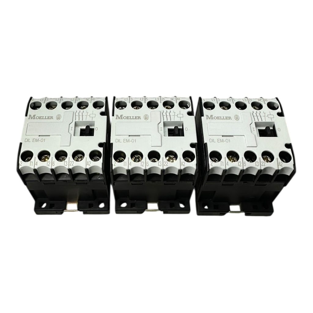 3x Moeller DIL EM-01 Schütz Kontactor 20A 400V AC-3 EM01 Spule A1/A2