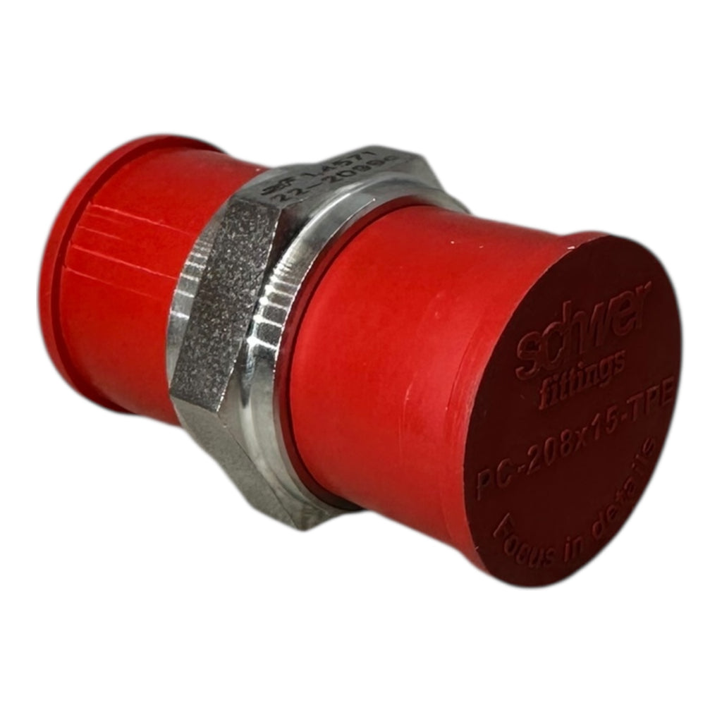 4x Schwer SR-505G12 Doppel-Einschraubstutzen G1/2” Edelstahl 1.4571 PC-208x15