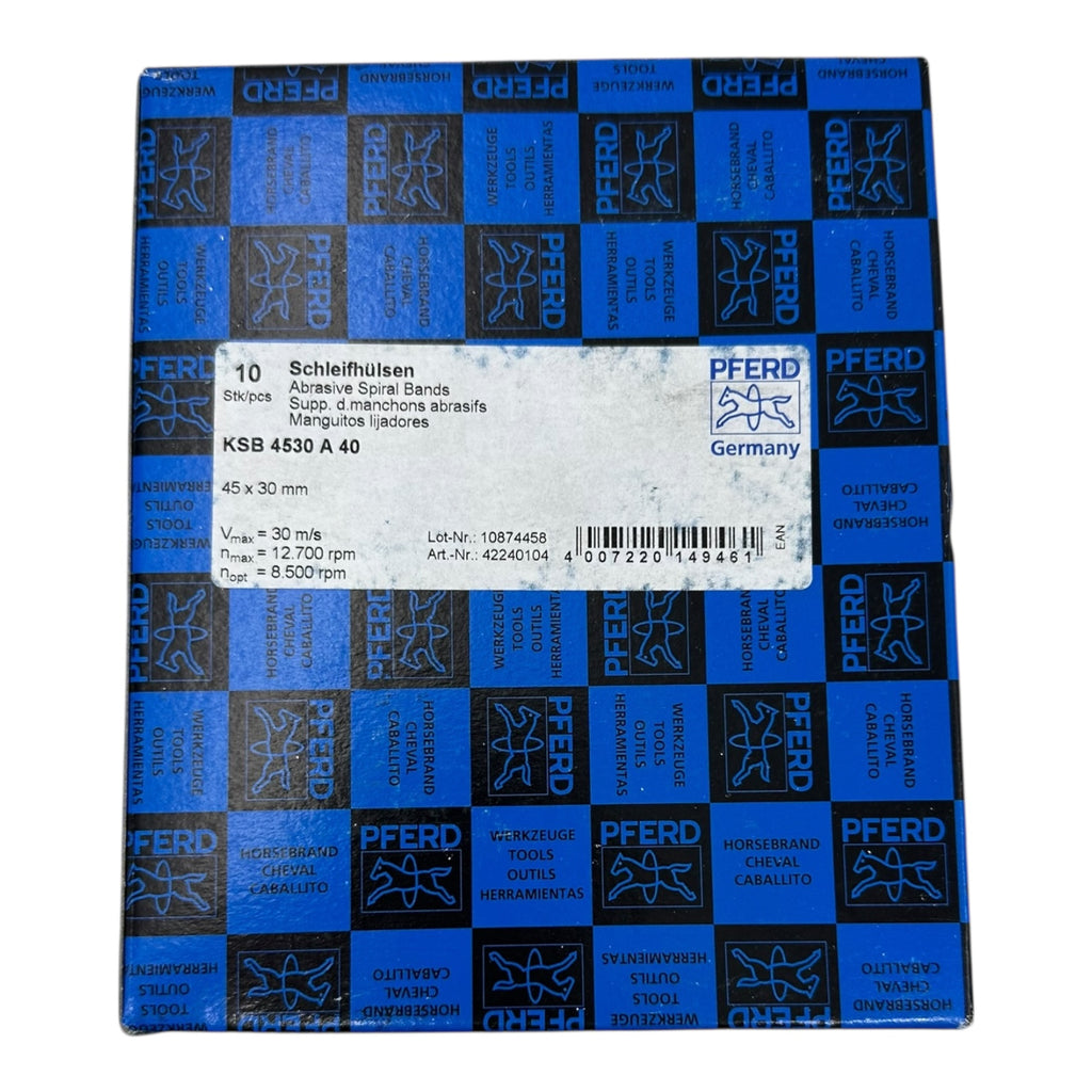 PFERD Schleifhülsen KSB 4530 A40 45x30 mm Schleifband Spiralband 10Stk