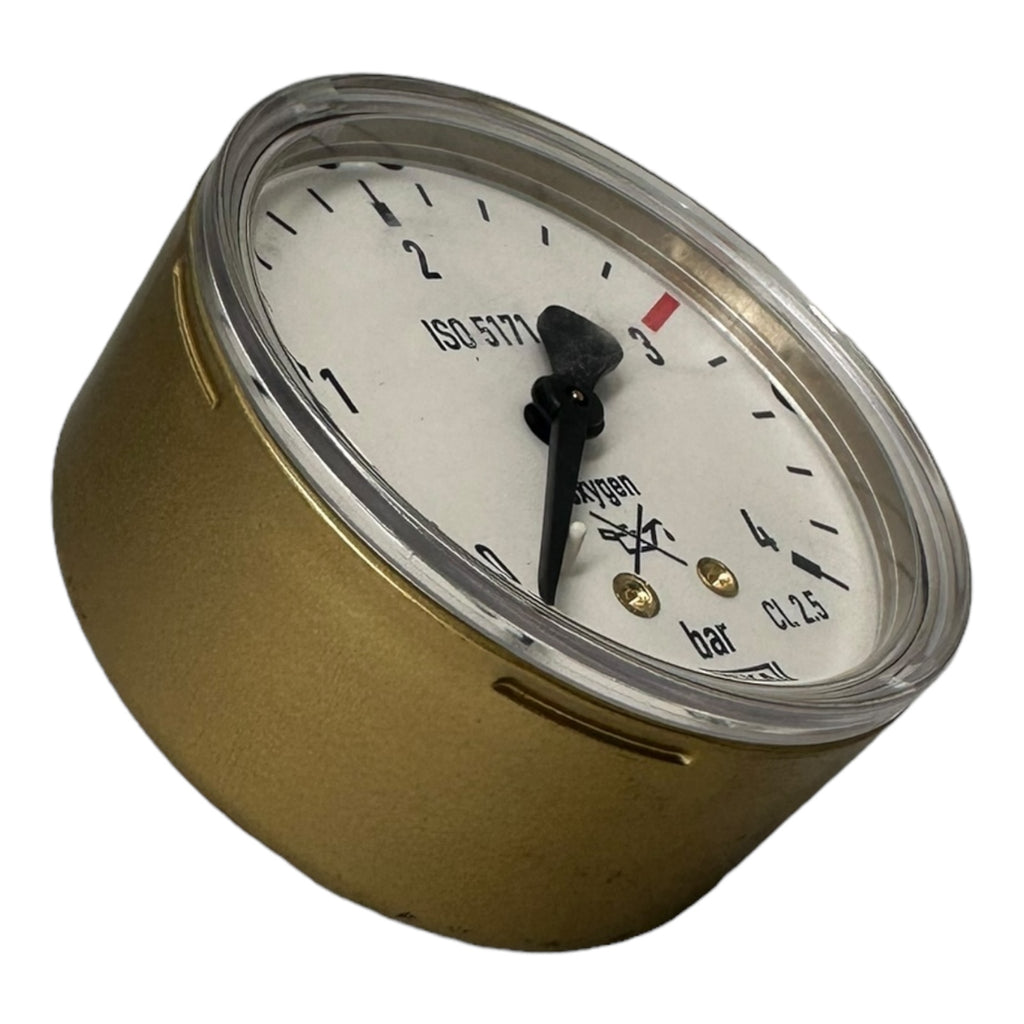WIKA Manometer Rohrfedermanometer Kupferlegierung Oxygen ISO5171 Cl.2,5 / 0-4Bar
