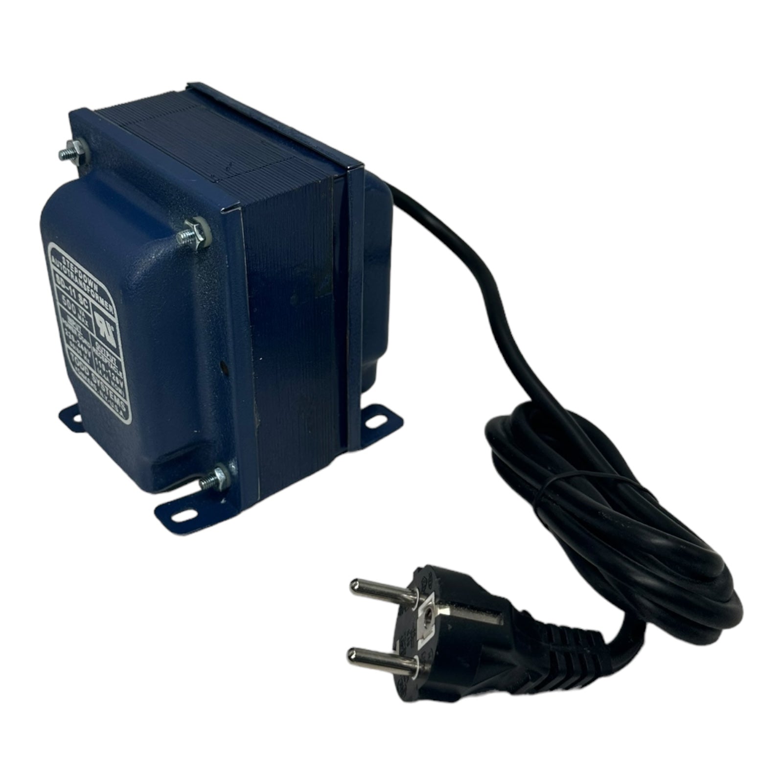 TODD Stepdown SD-11SC Transformer IN: 220-240V OUT: 110-120V, 500VA MAX, 50/60Hz