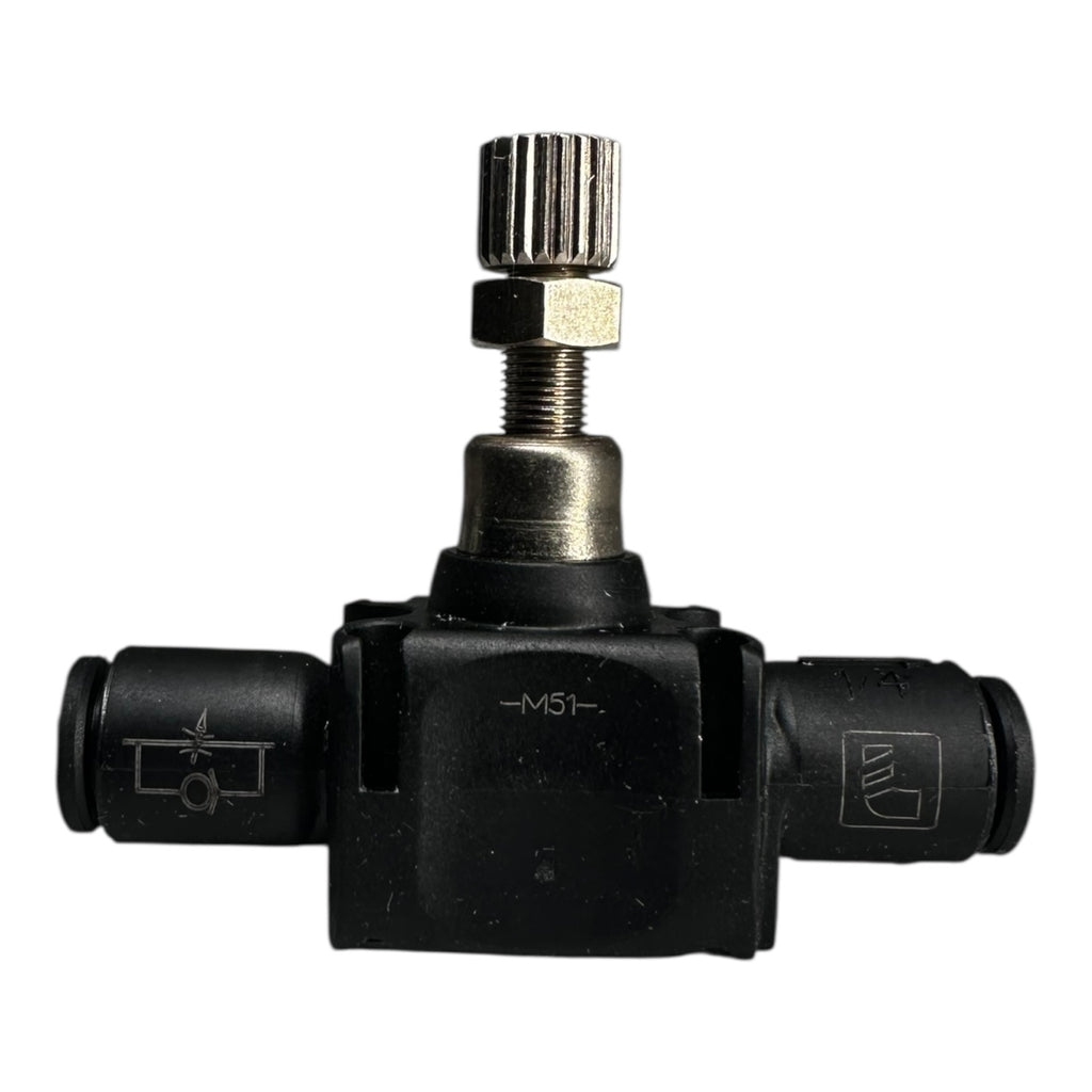 3x Parker 77700600 Durchflussregler mit Einstellschraube 6mm In-Line Regulator