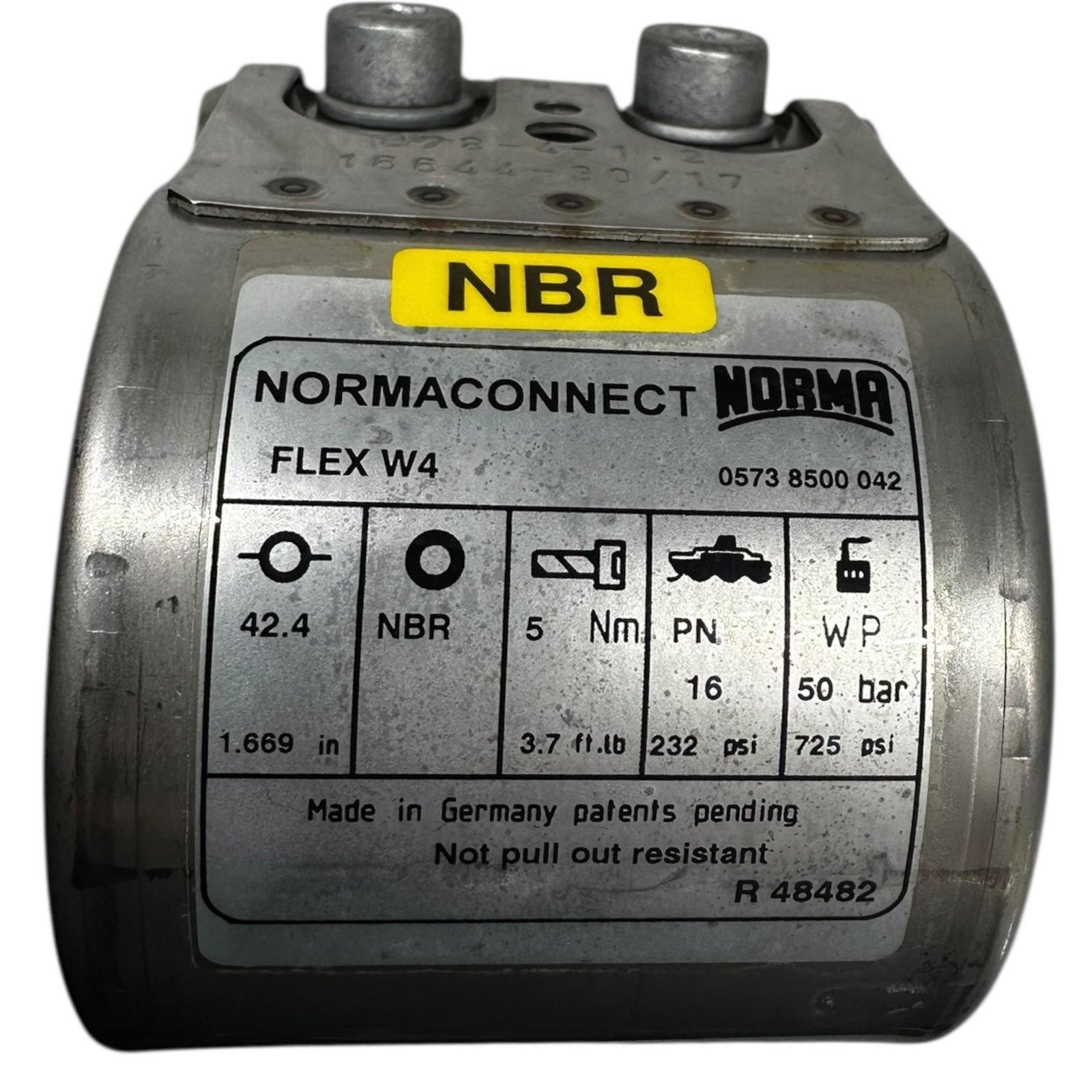 Norma Normaconnect Flex W4 Rohrkupplung Rohrverbindung Edelstahl PN16 NBR 50bar
