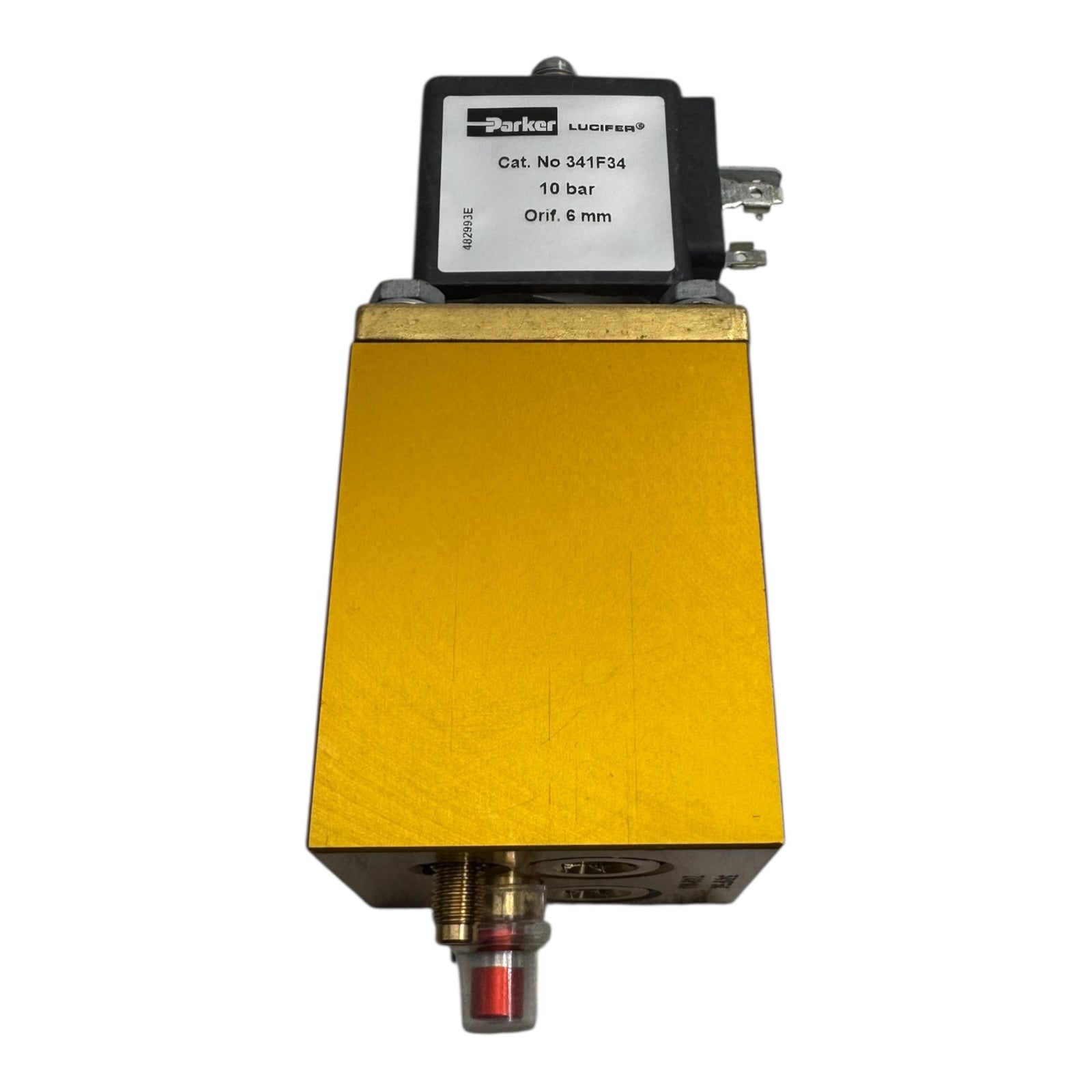 Parker Lucifer 341F34 487066 4/2-Wege Magnetventil 10bar Spule Pneumatikventil