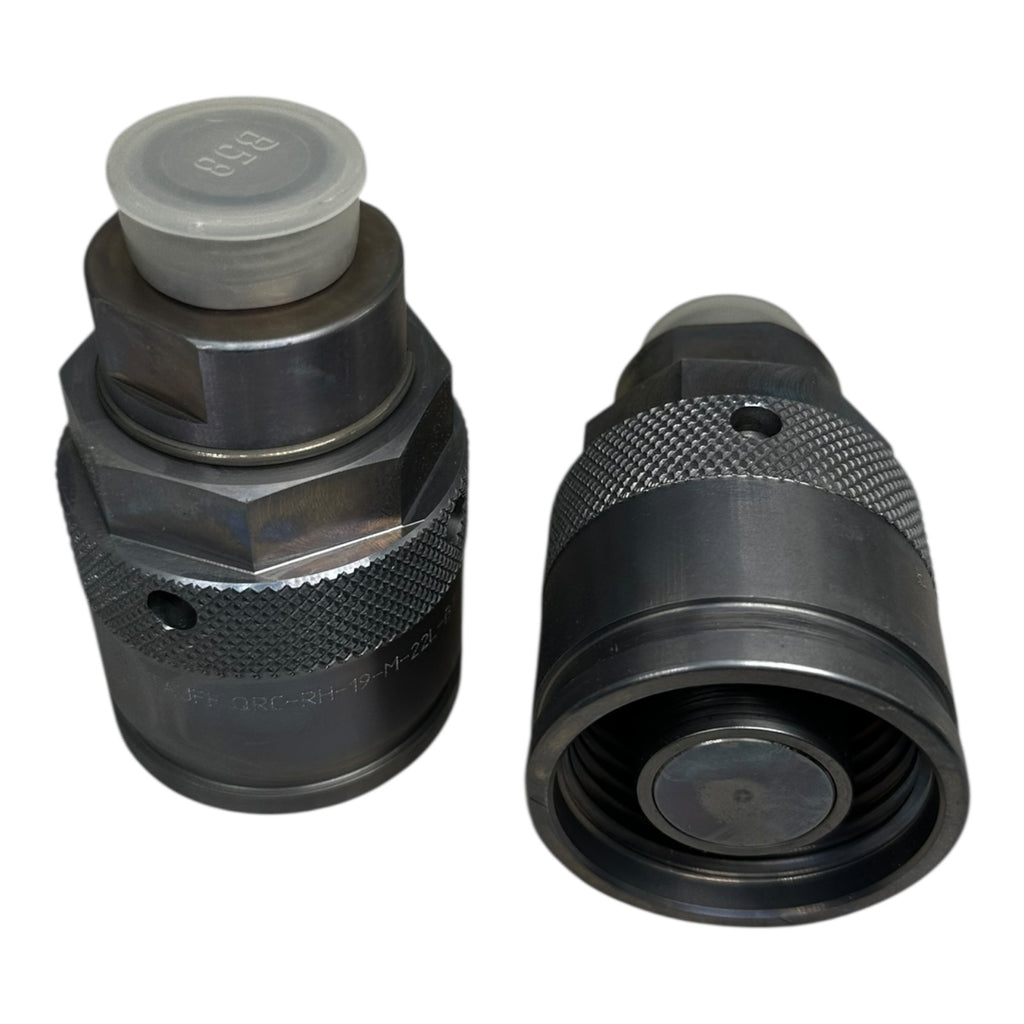 2x Stauff QRC-RH-19-M-22L-BT-W3 Hydraulik-Schnellkupplung gerade