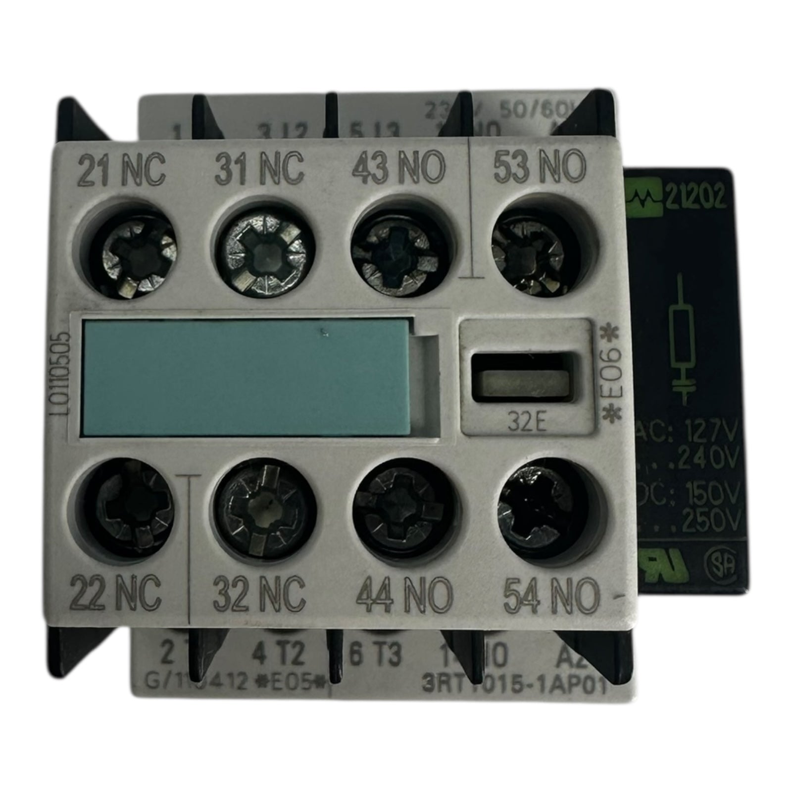 3x Siemens 3RT1015-1AP01 Schütz 3-polig 24V AC Hilfskontaktblock