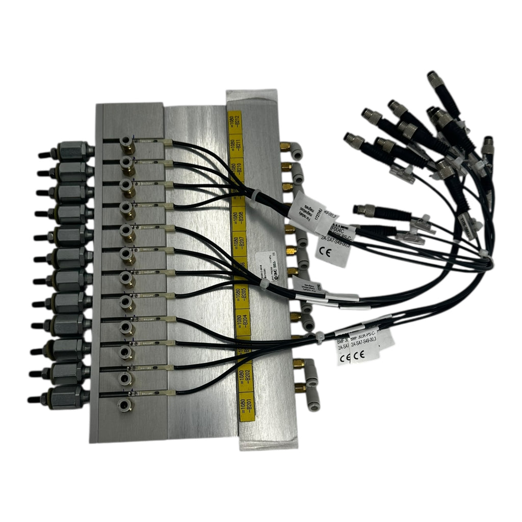 SMC CD85N12-0056 Mehrfach-Pneumatikzylinder mit Ventilinsel Sensor BMF303K
