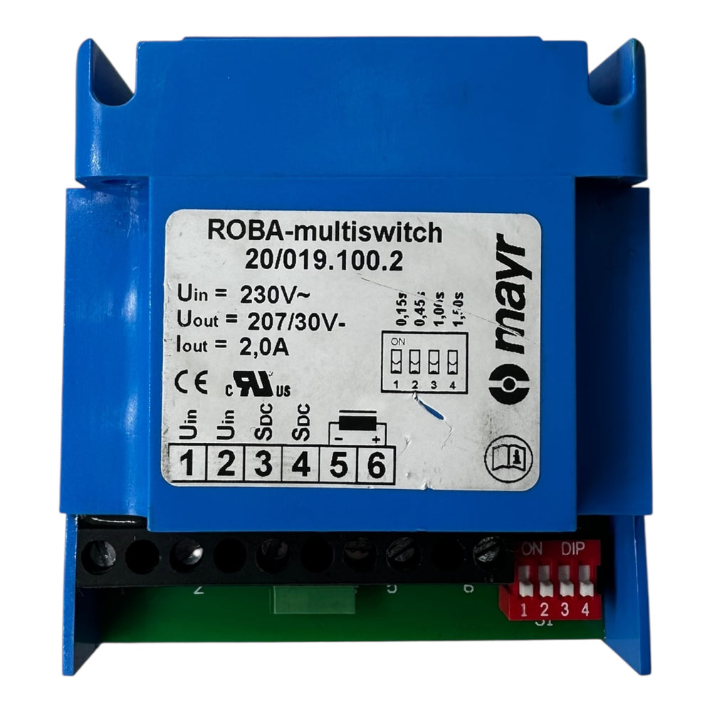 Mayr ROBA-multiswitch 20/019.100.2 Bremsgleichrichter 230V 2A Ausgang 207/30V