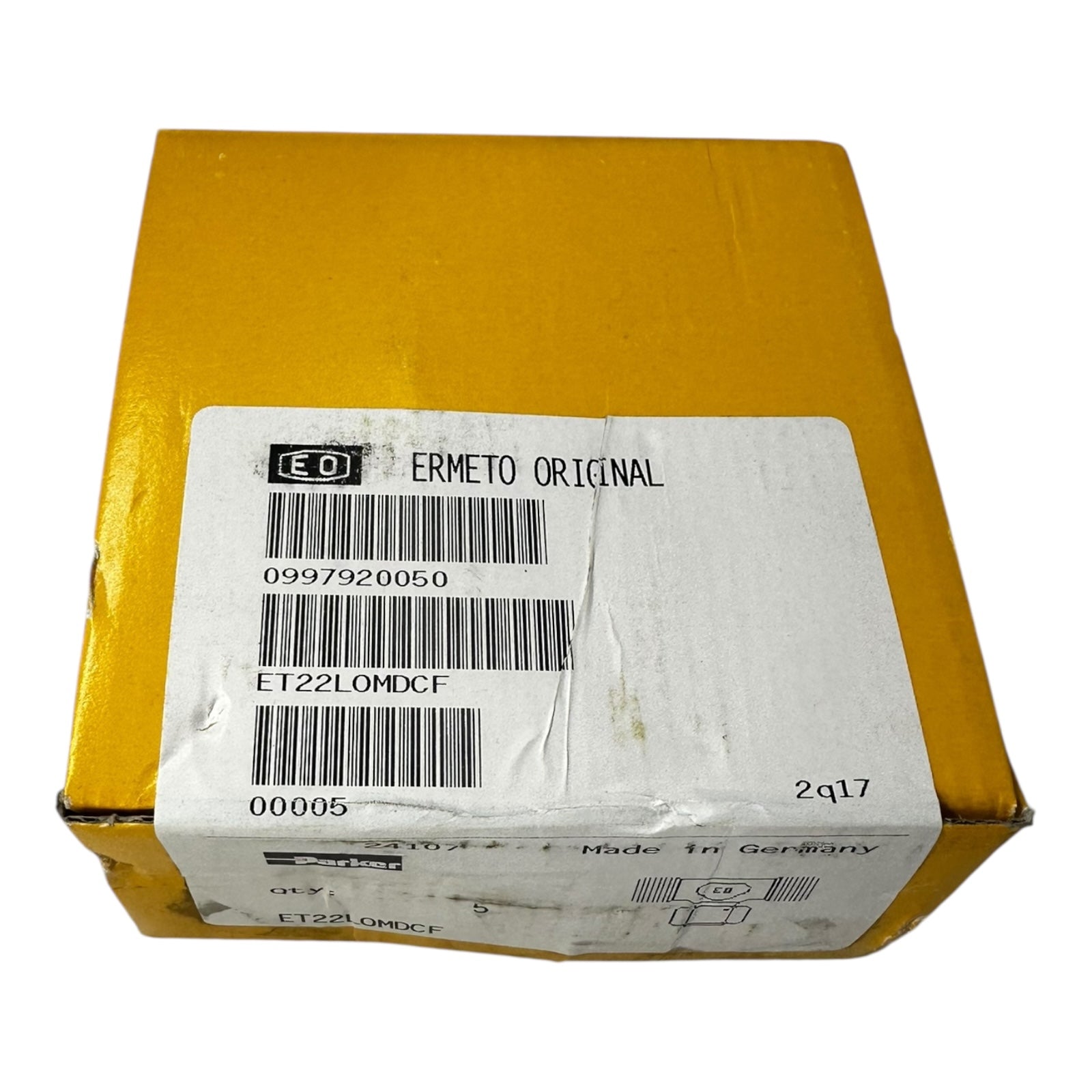 Parker ET22LOMDCF T-Stück Verschraubung Hydraulik EO 22mm AG/IG Stahl vernickelt