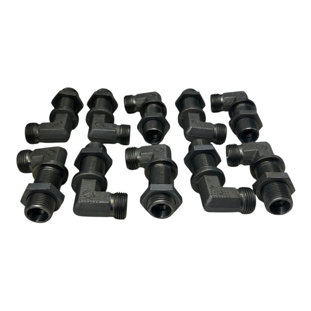 10x EMB Winkelschottstutzen XL12-SMITGM/ZN 90° Verschraubung Hydraulik