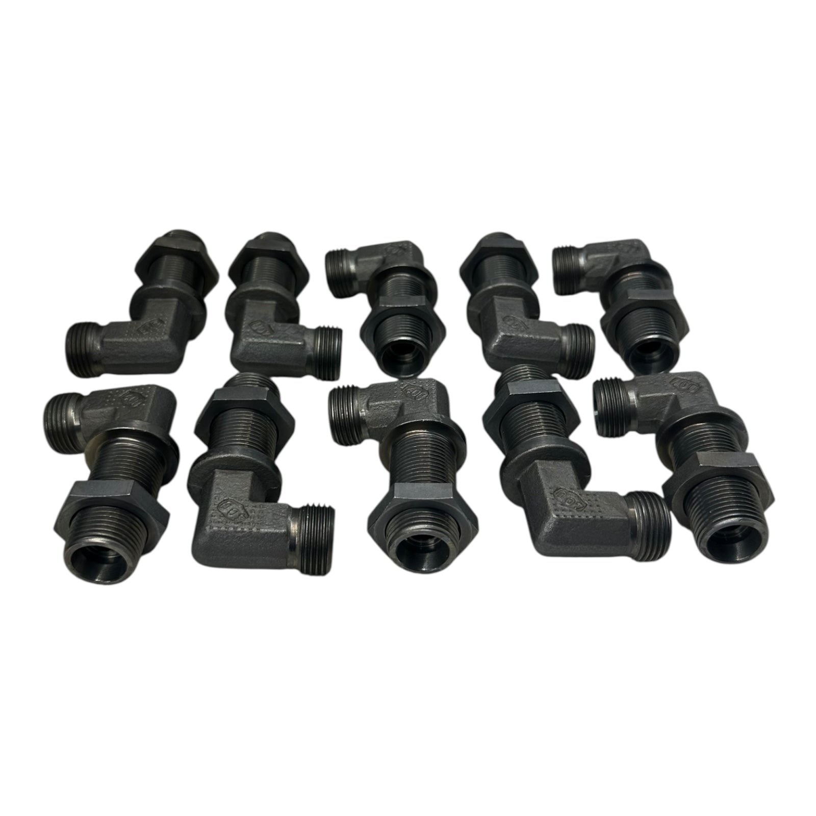 10x EMB Winkelschottstutzen XL12-SMITGM/ZN 90° Verschraubung Hydraulik
