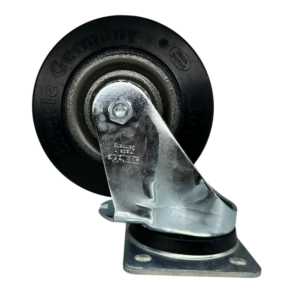 Blickle 160mm Lenkrolle Stahl-Lenkblech Vollgummi Rolle 400kg Tragkraft