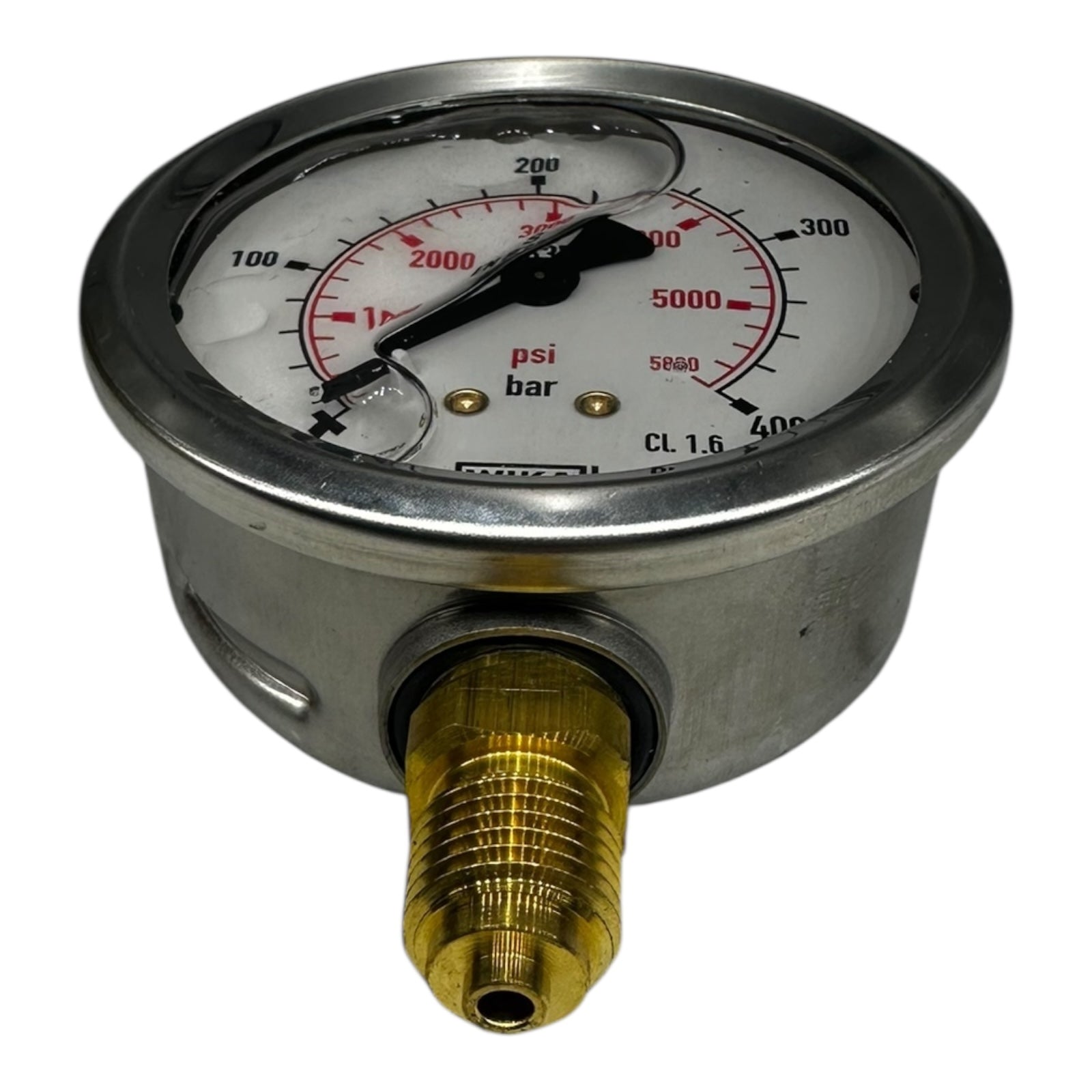 WIKA Manometer EN837 0–400 bar 0–5800 psi G1/4” unten Ø63mm CL1.6 NEU