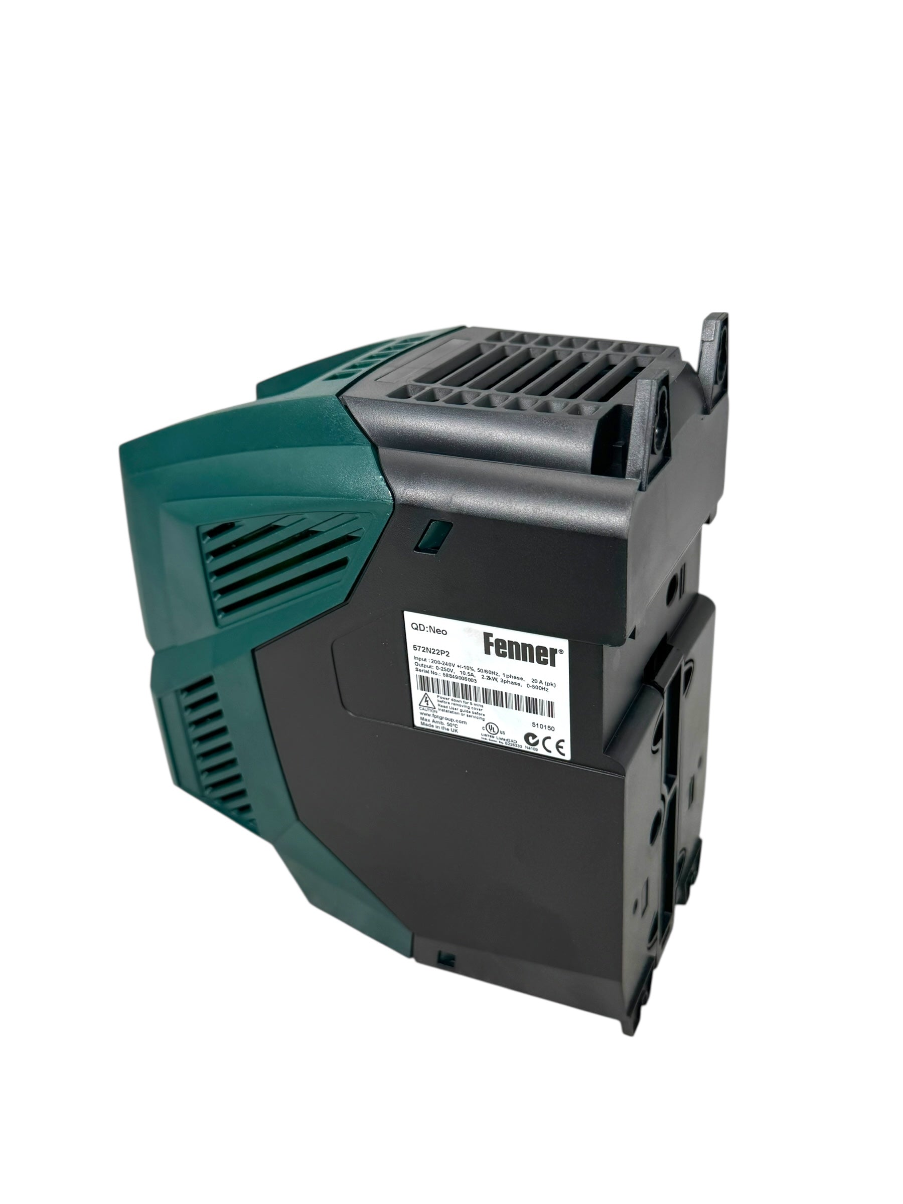 Fenner QD:Neo 572N22P2 Frequenzumrichter 2,2kW 10,5A 200-240V 3PH UNUSED