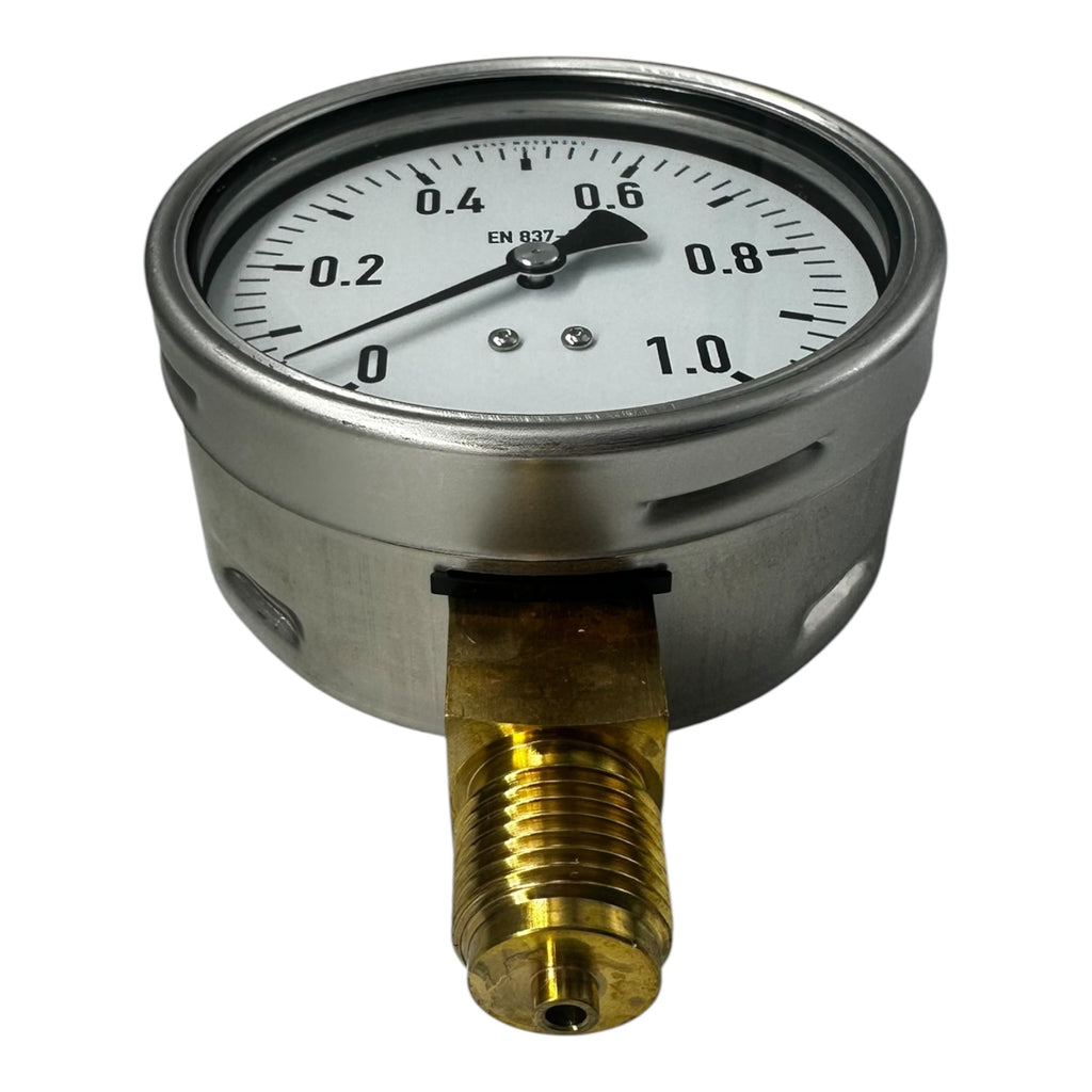 WIKA Manometer 212.20.100 0–1 bar G1/2B unten Klasse 1.0 Edelstahl neu