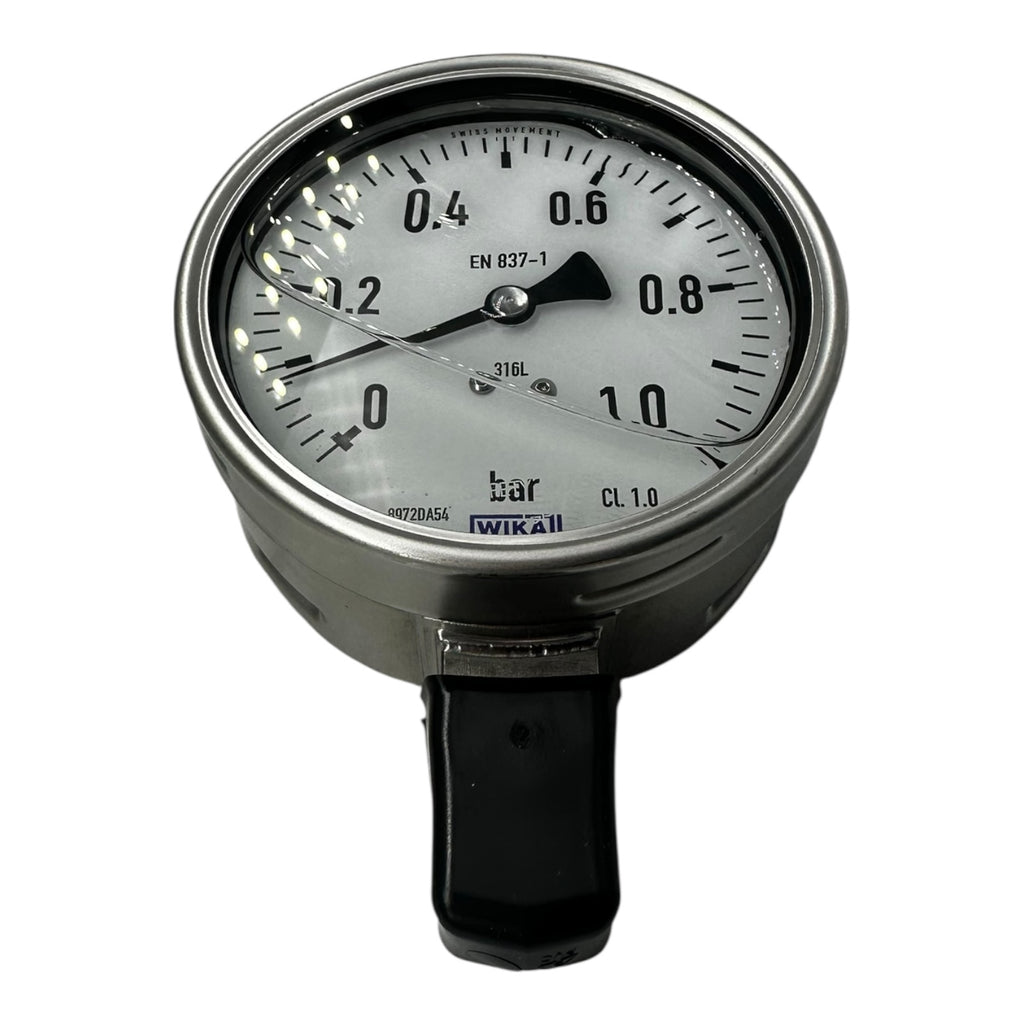 WIKA Manometer 233.50.100 0–1 bar G1/2B unten Edelstahl 316L IP65 Klasse 1.0