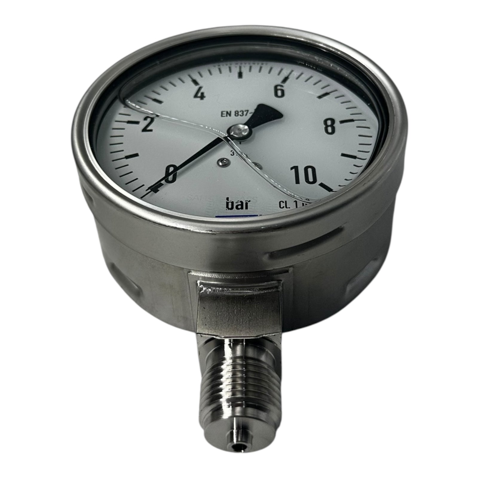 WIKA Manometer 233.50.100 10 bar G1/2B unten 316L Edelstahl Druckmesser