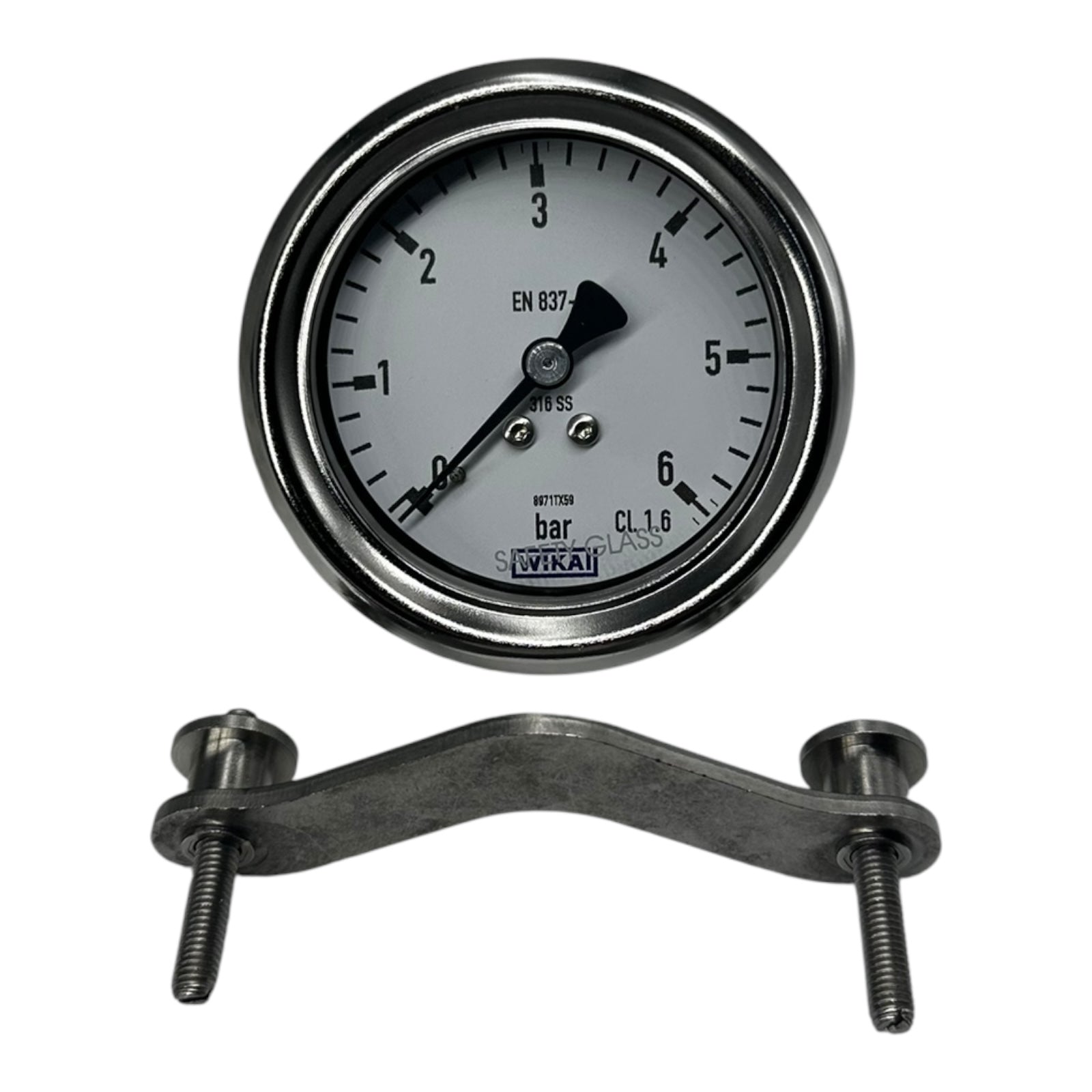WIKA Manometer 232.50.063 6 bar G1/4B unten Edelstahl 63mm Druckmesser