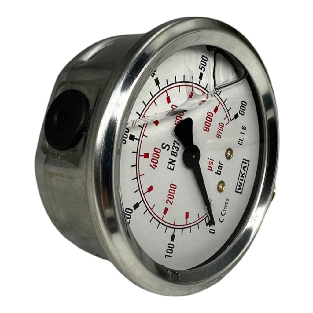 WIKA Manometer 0–600 bar 8700 psi G1/4B unten Ø100mm Druckmesser CL 1.6