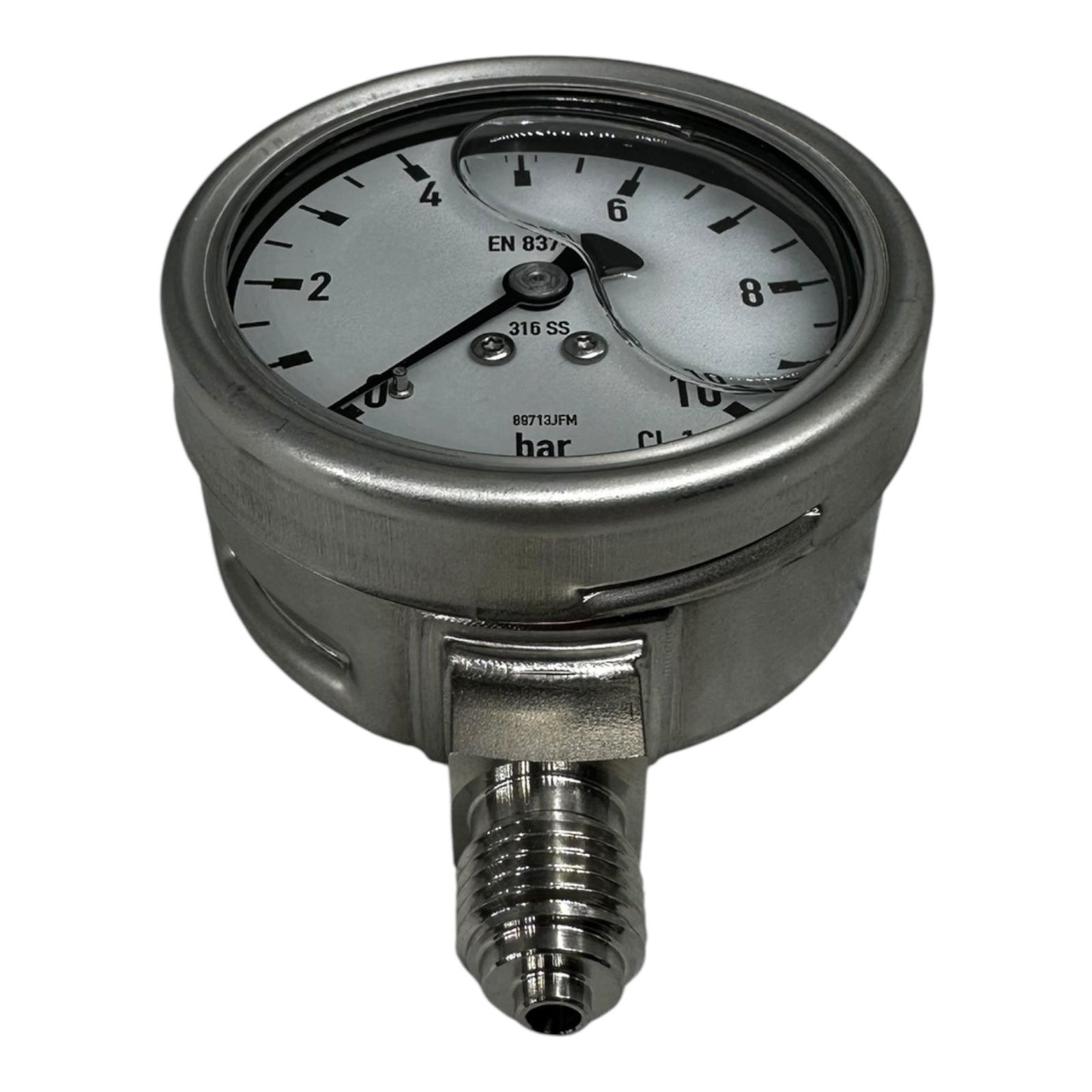 WIKA Manometer 233.50.063 10 bar G1/4B unten Ø63mm Edelstahl 316SS Druckmesser