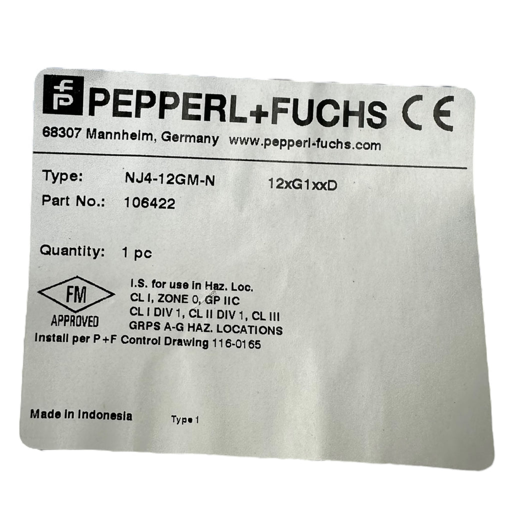 Pepperl+Fuchs NJ4-12GM-N Induktiver Sensor M12 12mm ATEX EX 106422 NEU