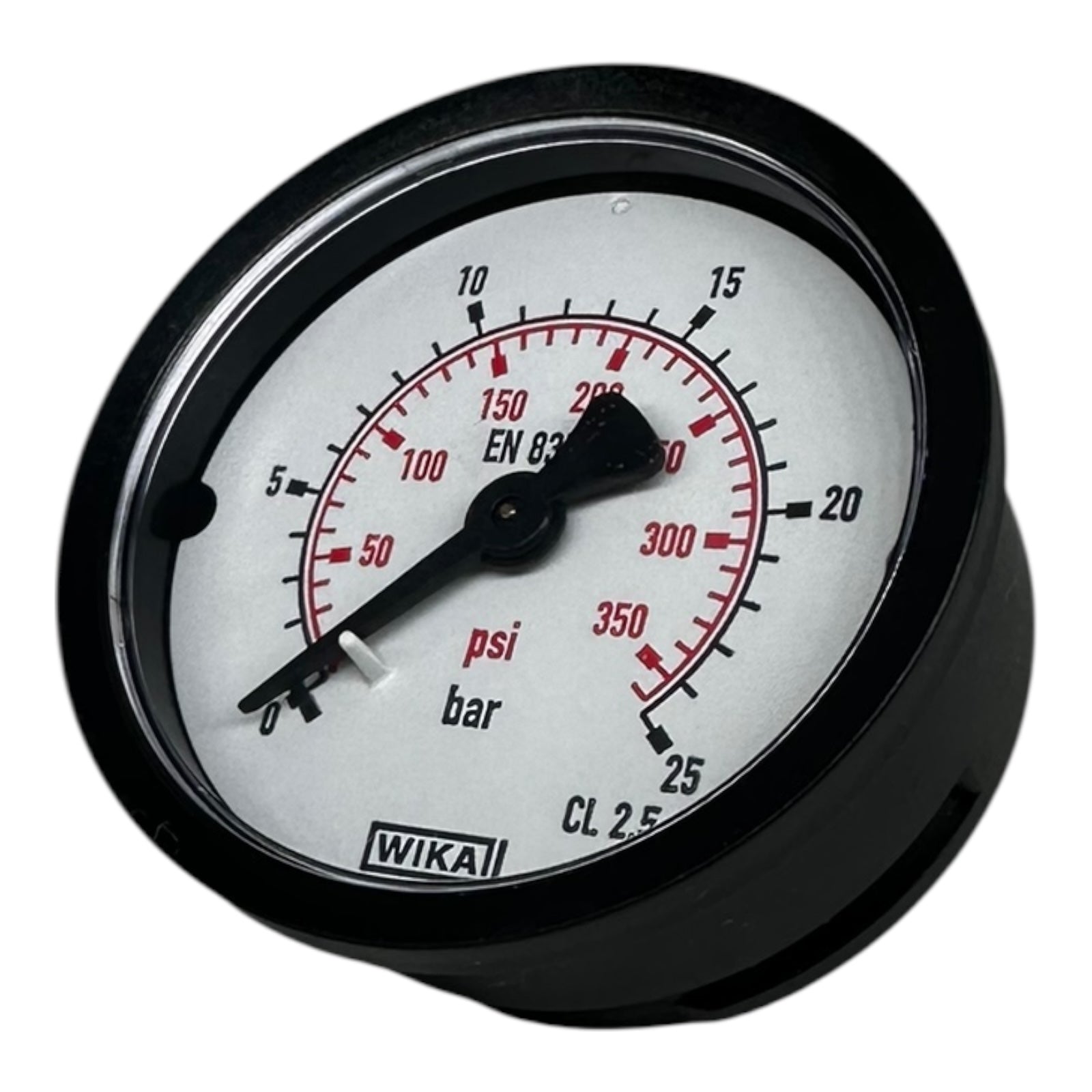 WIKA Manometer EN 837-1 0–25 bar 0–350 psi Druckmesser Ø63mm CL 2.5 neu