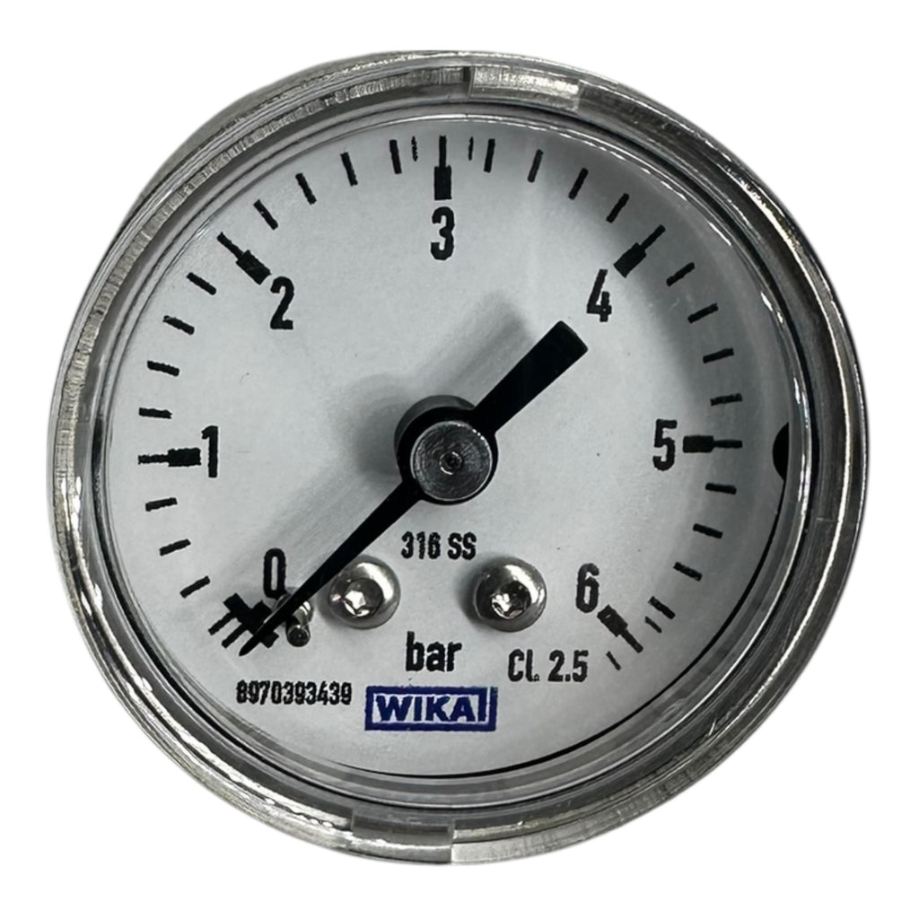 WIKA Manometer 131.11.040 0-6 bar G1/4B Ø40mm Edelstahl 316SS Druckmesser CL2.5